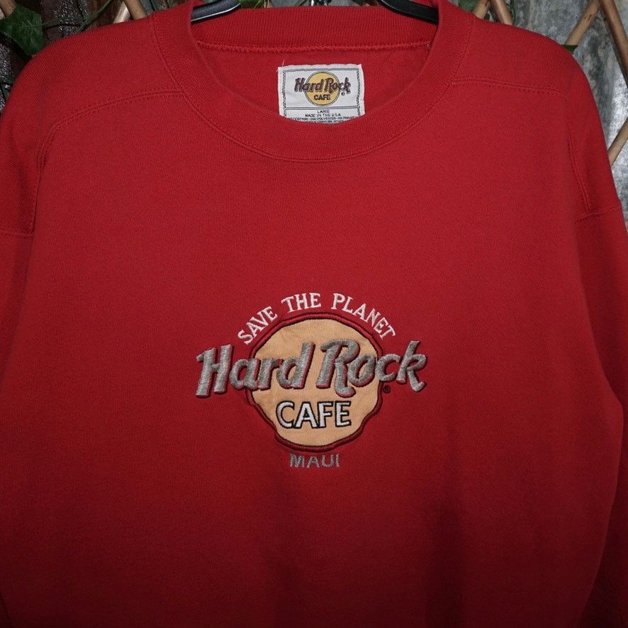 Hard Rock Cafe Large -Vintage Y2K Hard rock cafe miami heavy 90s sweatshirt Size US L / EU 52-54 / 3 - 3 Thumbnail