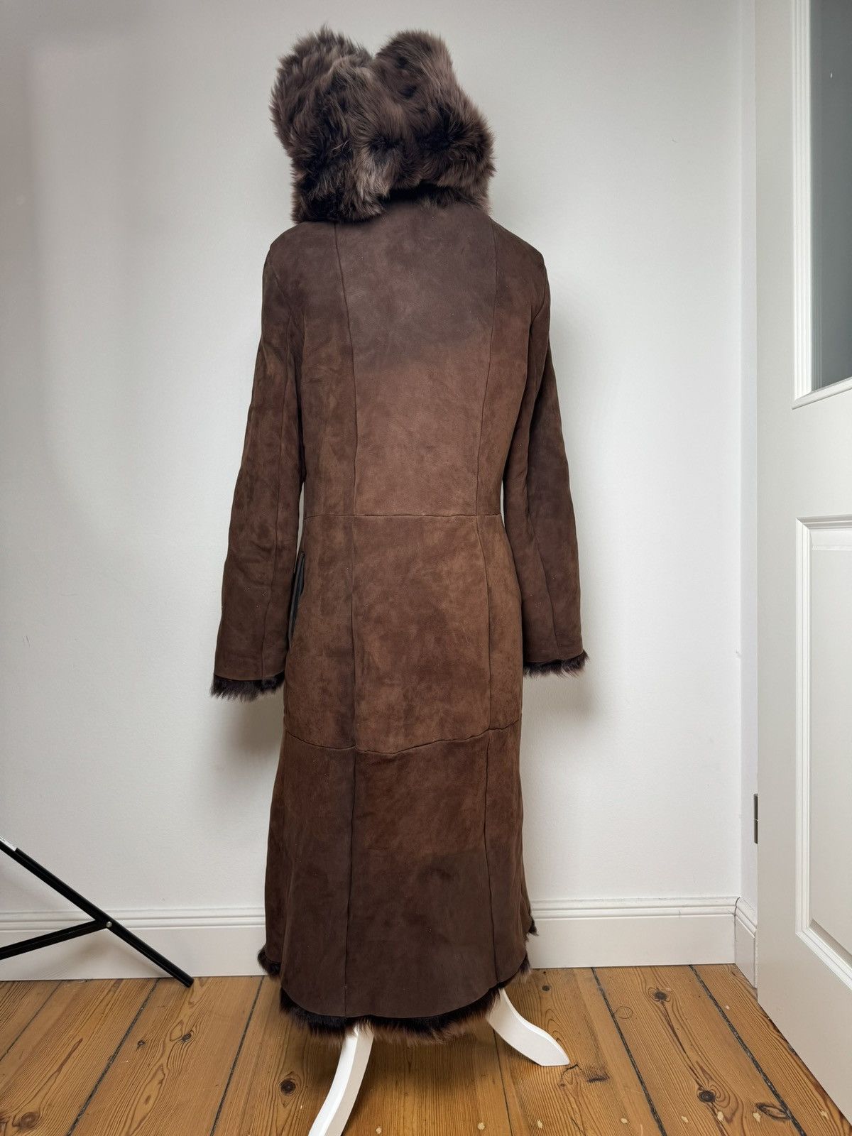 Bottega Veneta Vintage Bottega Veneta Leather Fur Coat 40/L Size L / US 10 / IT 46 - 4 Thumbnail
