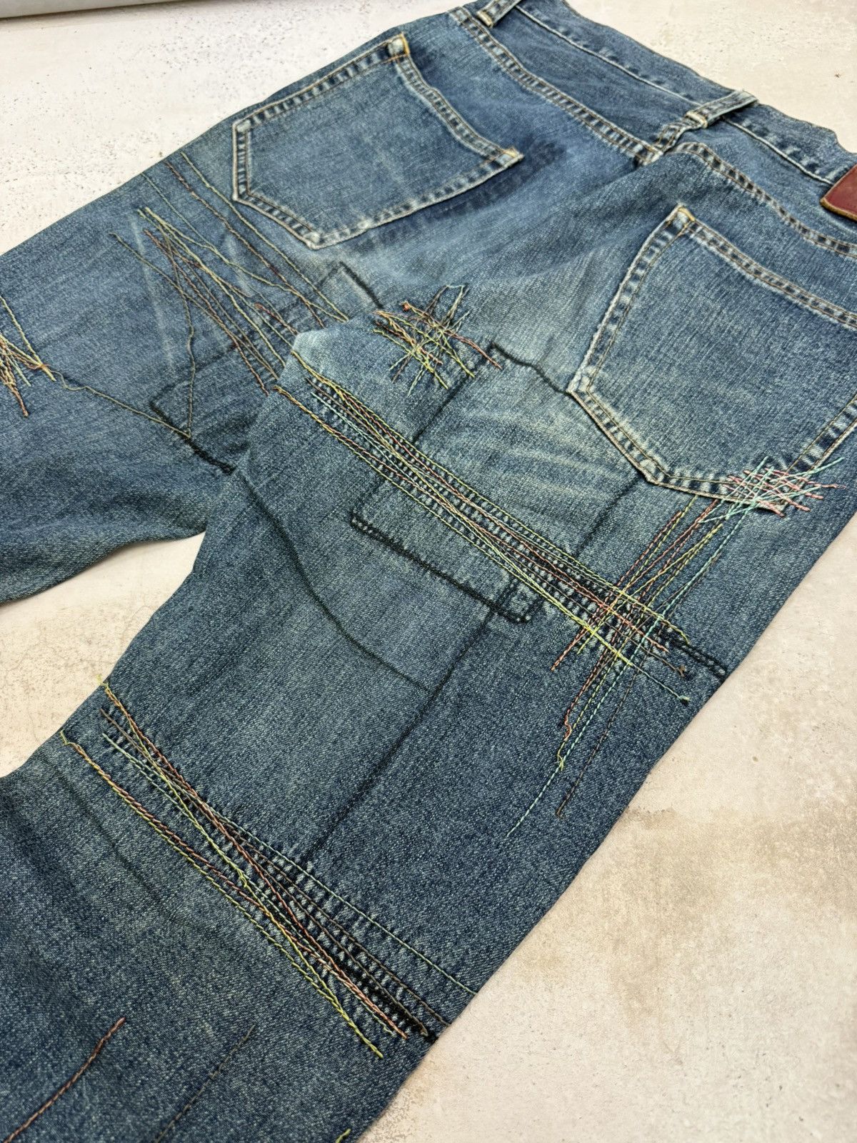 Hysteric Glamour HYSTERIC GLAMOUR Flare Heavy Stitch Boro Denim Jeans Size US 30 / EU 46 - 19 Thumbnail