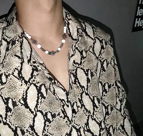 Designer × Vintage Retro reflective pearl necklace Size ONE SIZE - 2 Thumbnail