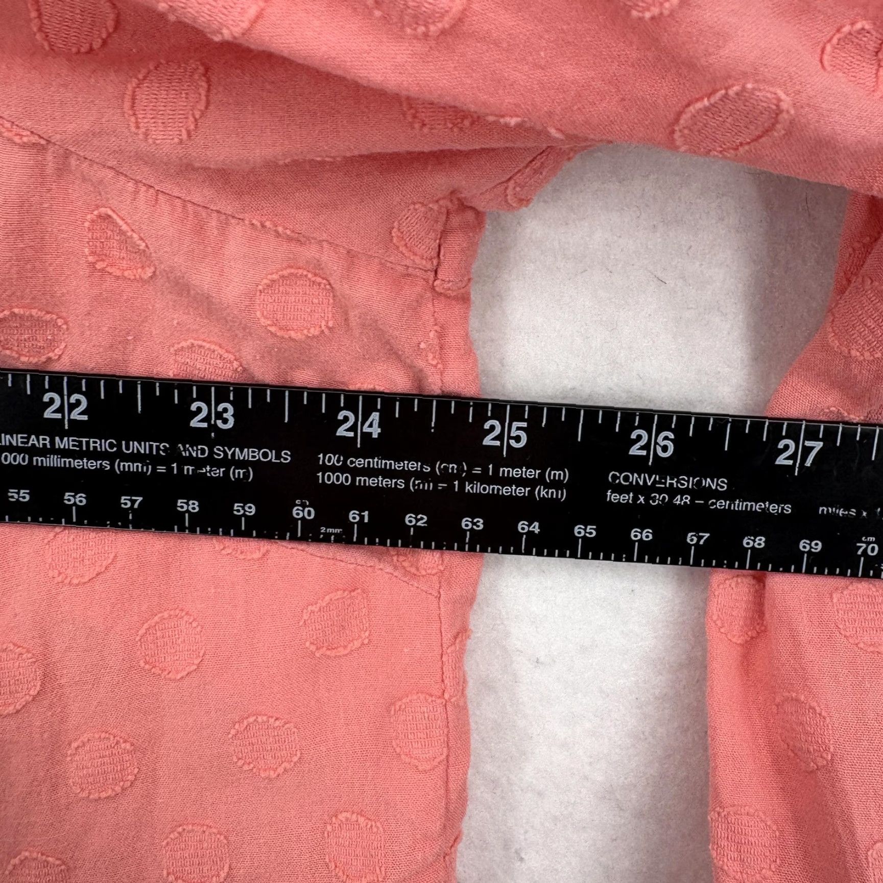 Talbots Talbots Shirt Womens 2X Pink Polka Dot Square Neck Tunic Boho Cotton Feminine Size XXL / US 16-18 / IT 52-54 - 7 Thumbnail