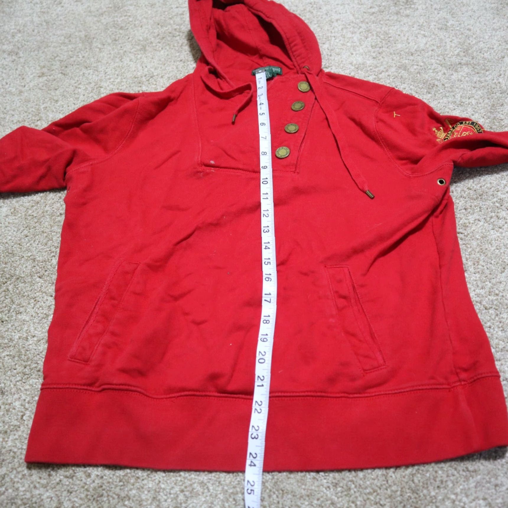 CO VINTAGELAUREN JEANS CO REGAL STYLE HOODIE SWEATER JACKET GOLD BUTTONS SIZE M MEDIUM Size M / US 6-8 / IT 42-44 - 7 Thumbnail