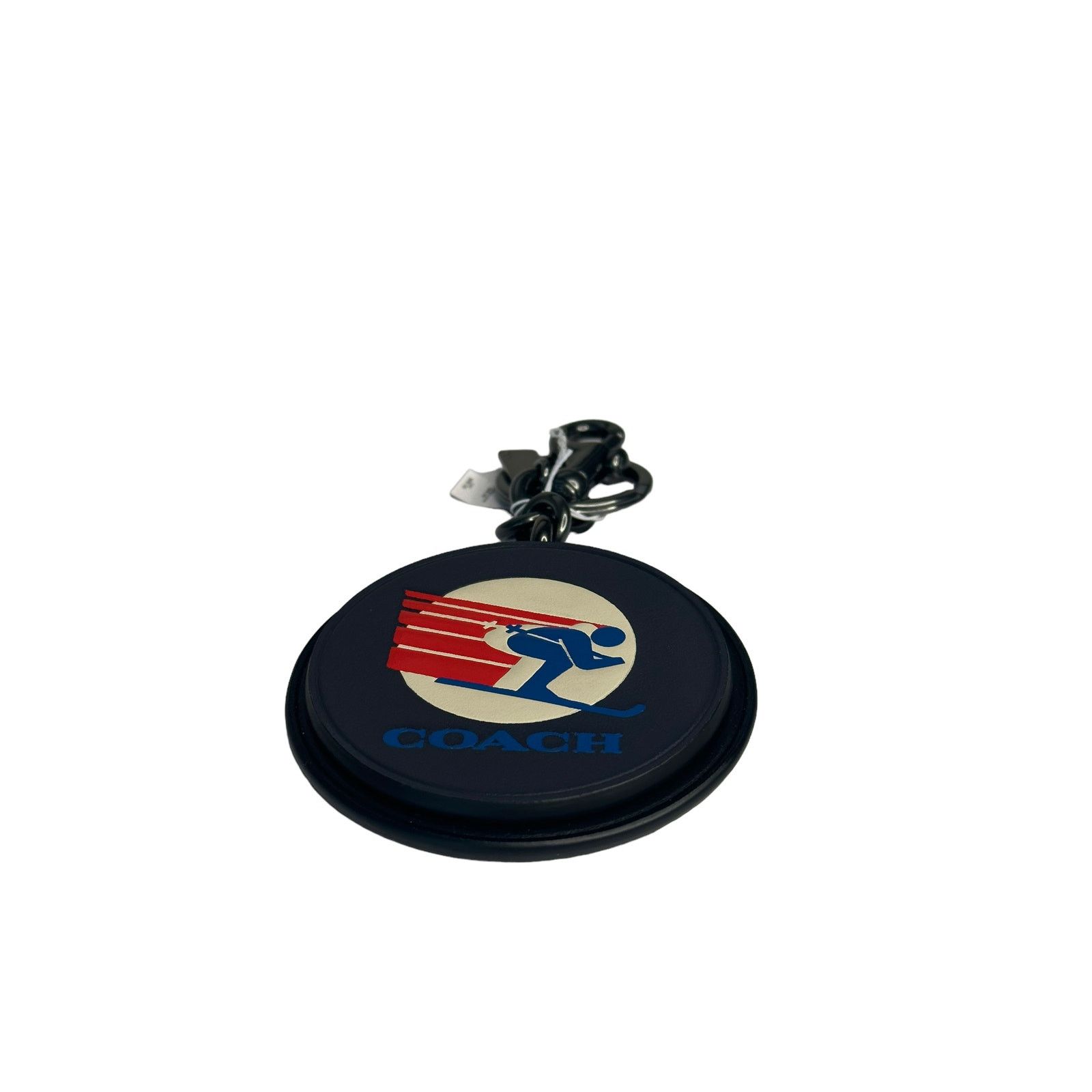 Coach Coach Key Fob In Signature Canvas With Ski Speed Graphic Size ONE SIZE - 3 Thumbnail