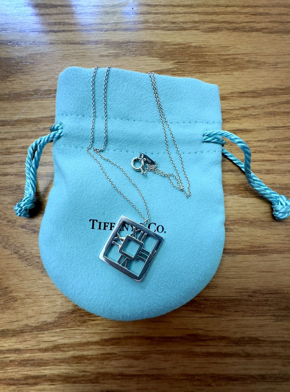 Tiffany & Co. Tiffany & Co. atlas Roman Numeral Square Pendant Size ONE SIZE - 4 Thumbnail