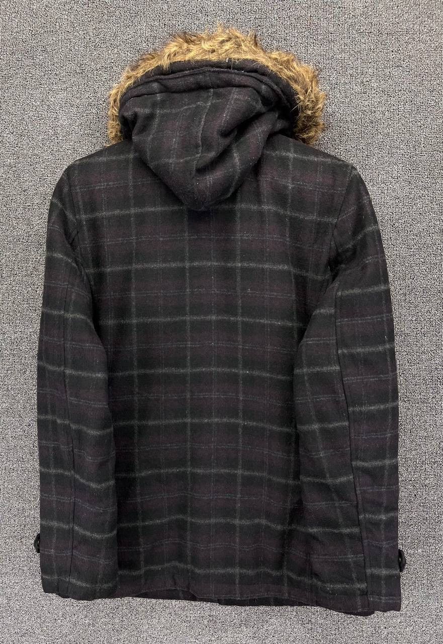 In The Attic Vintage In The Attic Fur Hoodie Shadow Plaid Wool Jacket Size M / US 6-8 / IT 42-44 - 10 Thumbnail