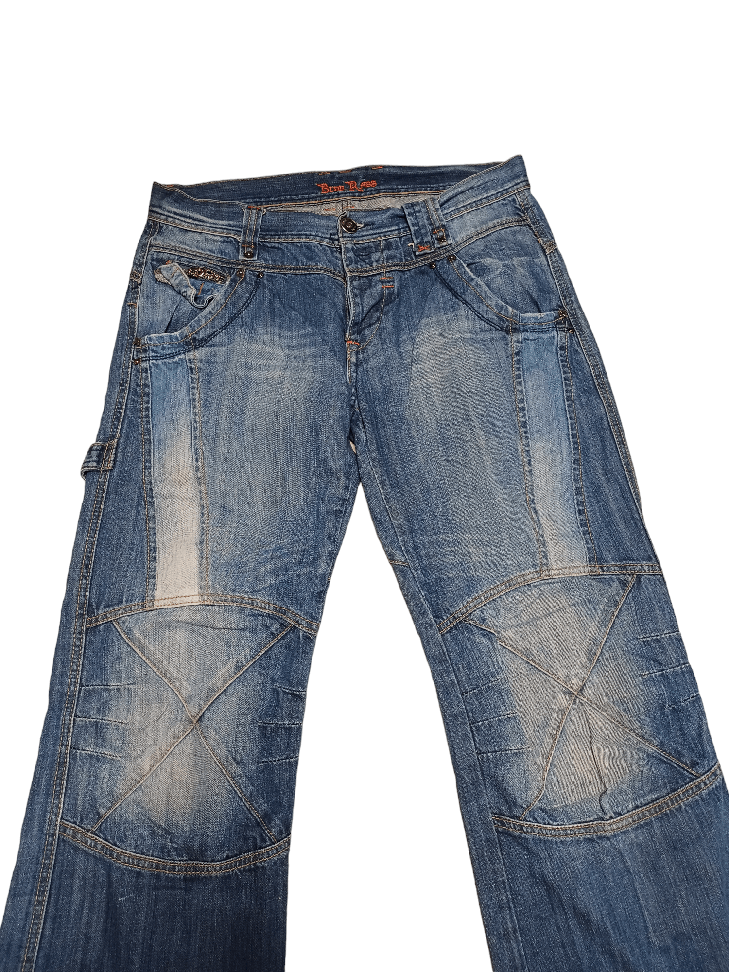 Japanese Brand BLUE RAGS FANTASTIC DOUBLE KNEE BAGGY RELAXED JAPANESE JEANS Size US 32 / EU 48 - 2 Thumbnail