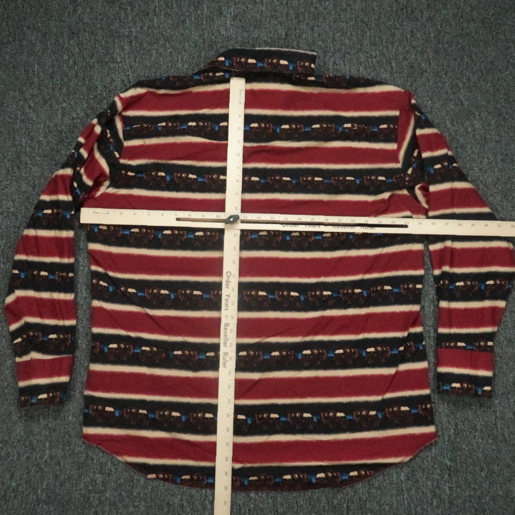 Wrangler VINTAGE Wrangler Shirt Mens XL Red Striped Buffalo Bison Pearl Snap Shirt Size US XL / EU 56 / 4 - 4 Thumbnail