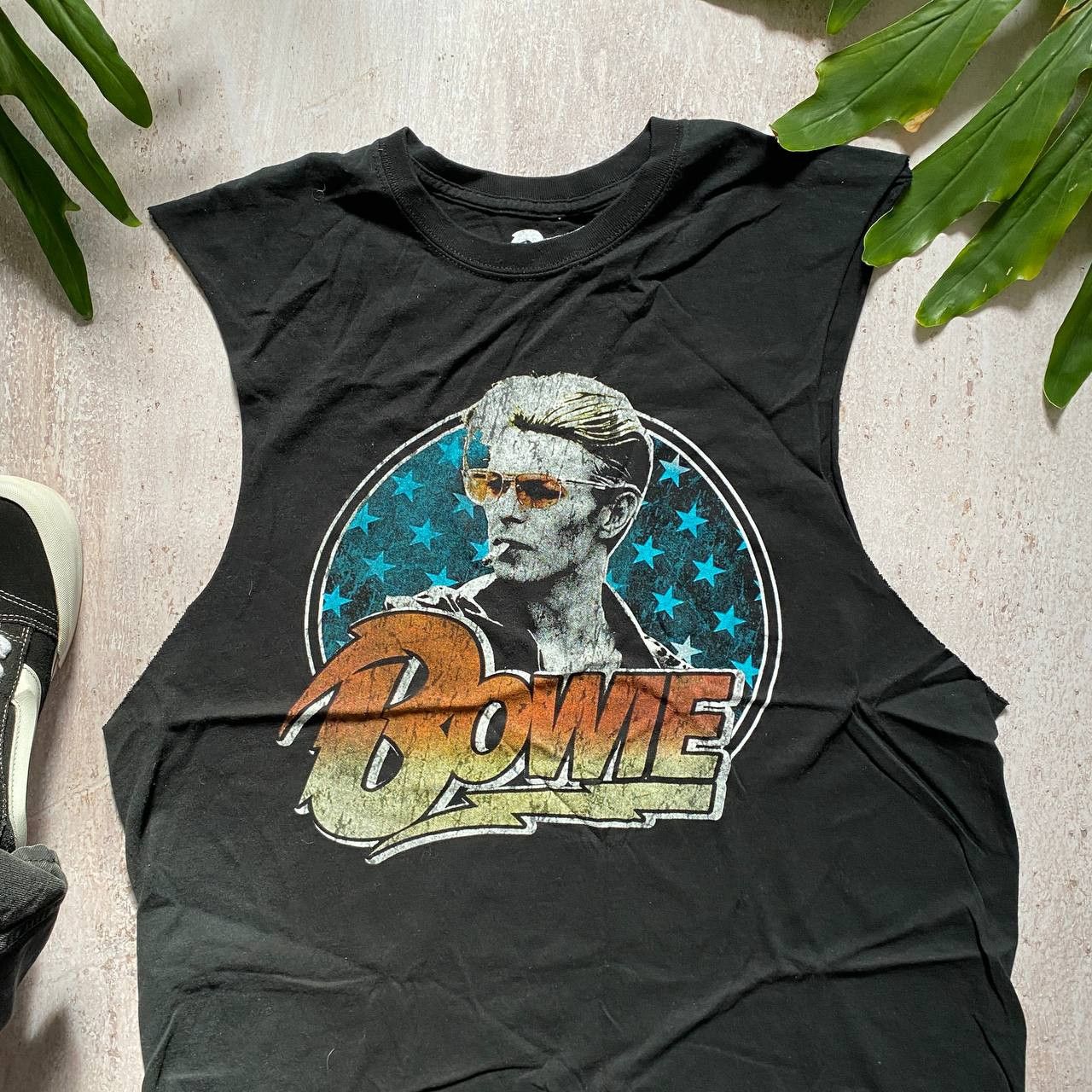 Band Tees VINTAGE Y2K BOWIE AMAZING FADED RARE T SHIRT SLEEVELESS 44 Size US M / EU 48-50 / 2 - 2 Thumbnail