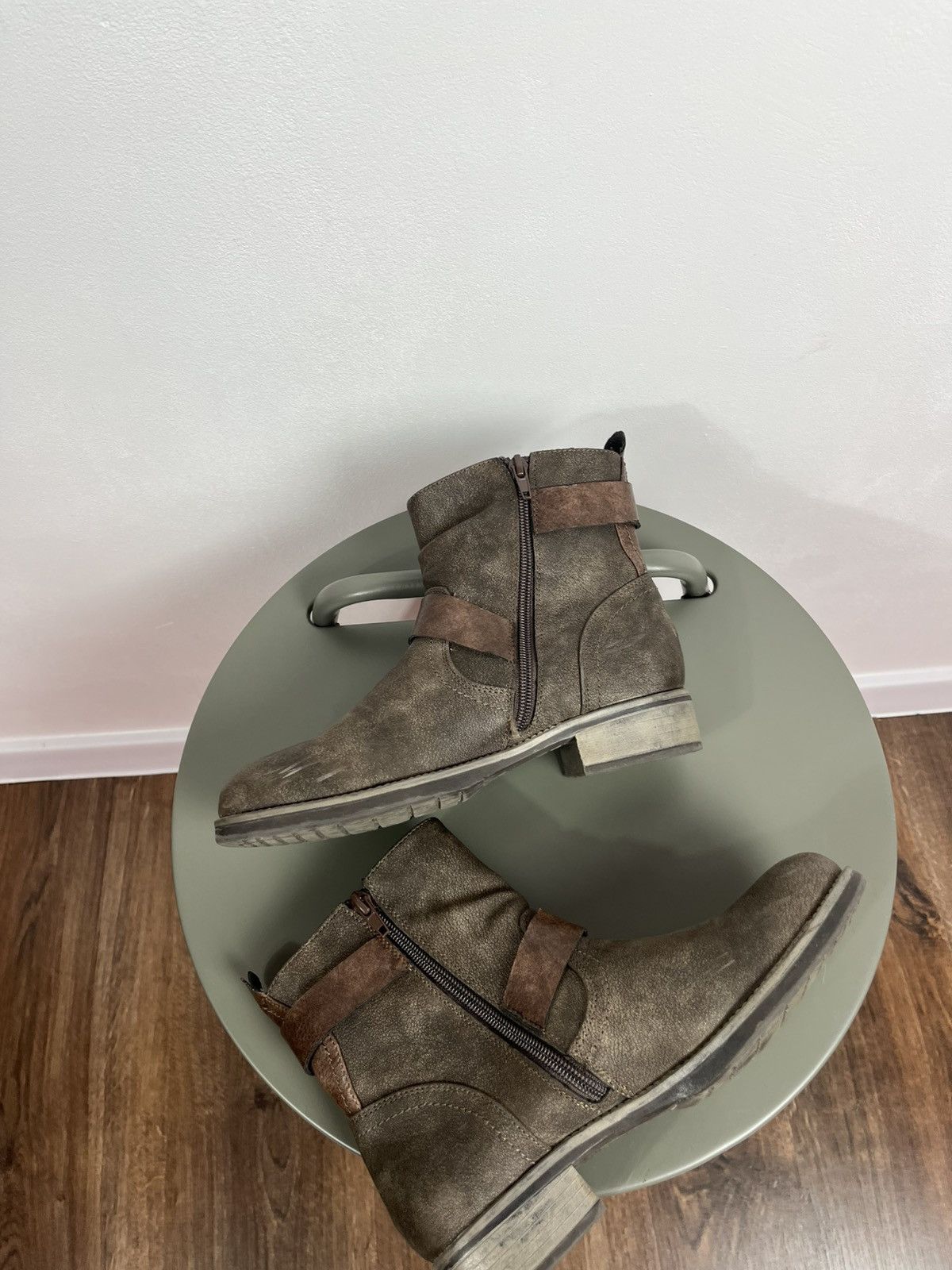 Other Avant Garde Brown Faux Leather Boots Buckle EU 37 Size US 7 / IT 37 - 8 Thumbnail