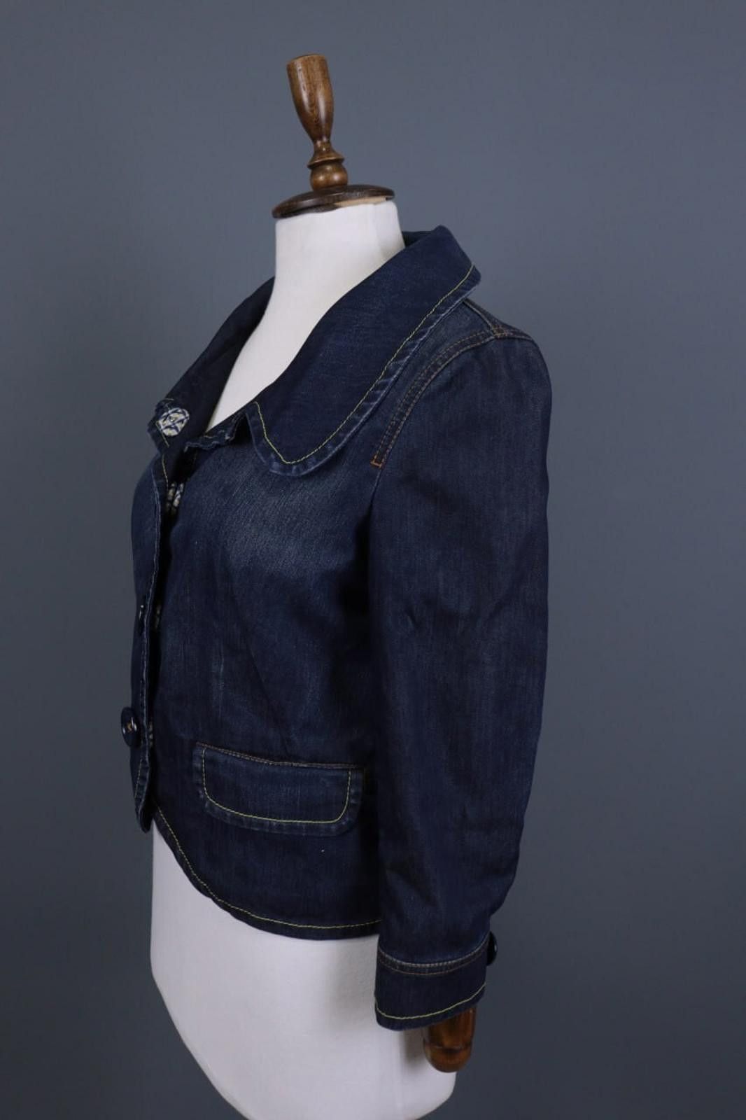 Escada Escada Blue Denim Three Button Blazer Jacket Size 36 Size M / US 6-8 / IT 42-44 - 8 Thumbnail