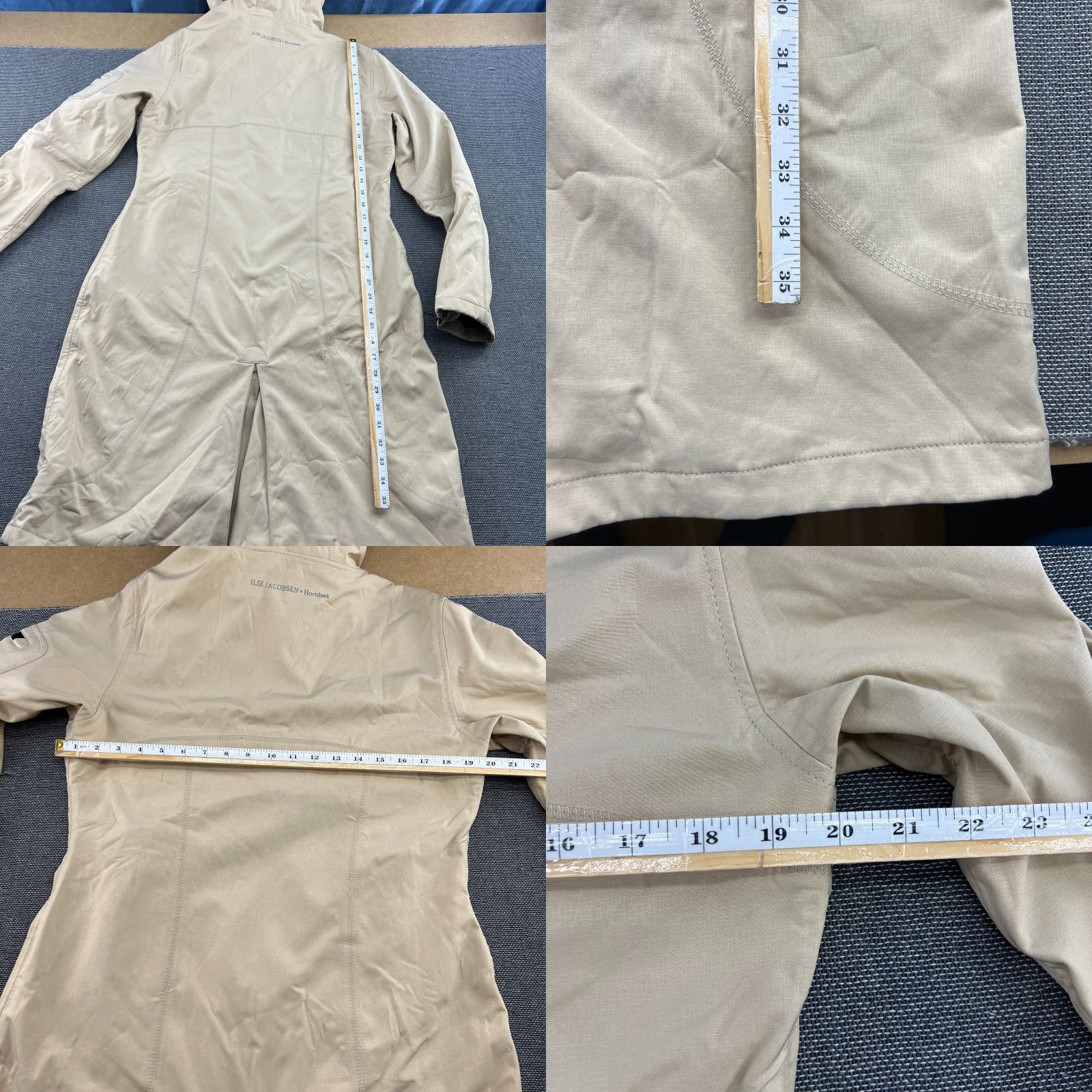 Ilse Jacobsen Ilse Jacobsen Hornbaek Womens Raincoat Jacket Parka Beige Waterproof Size 40 Size S / US 4 / IT 40 - 8 Thumbnail