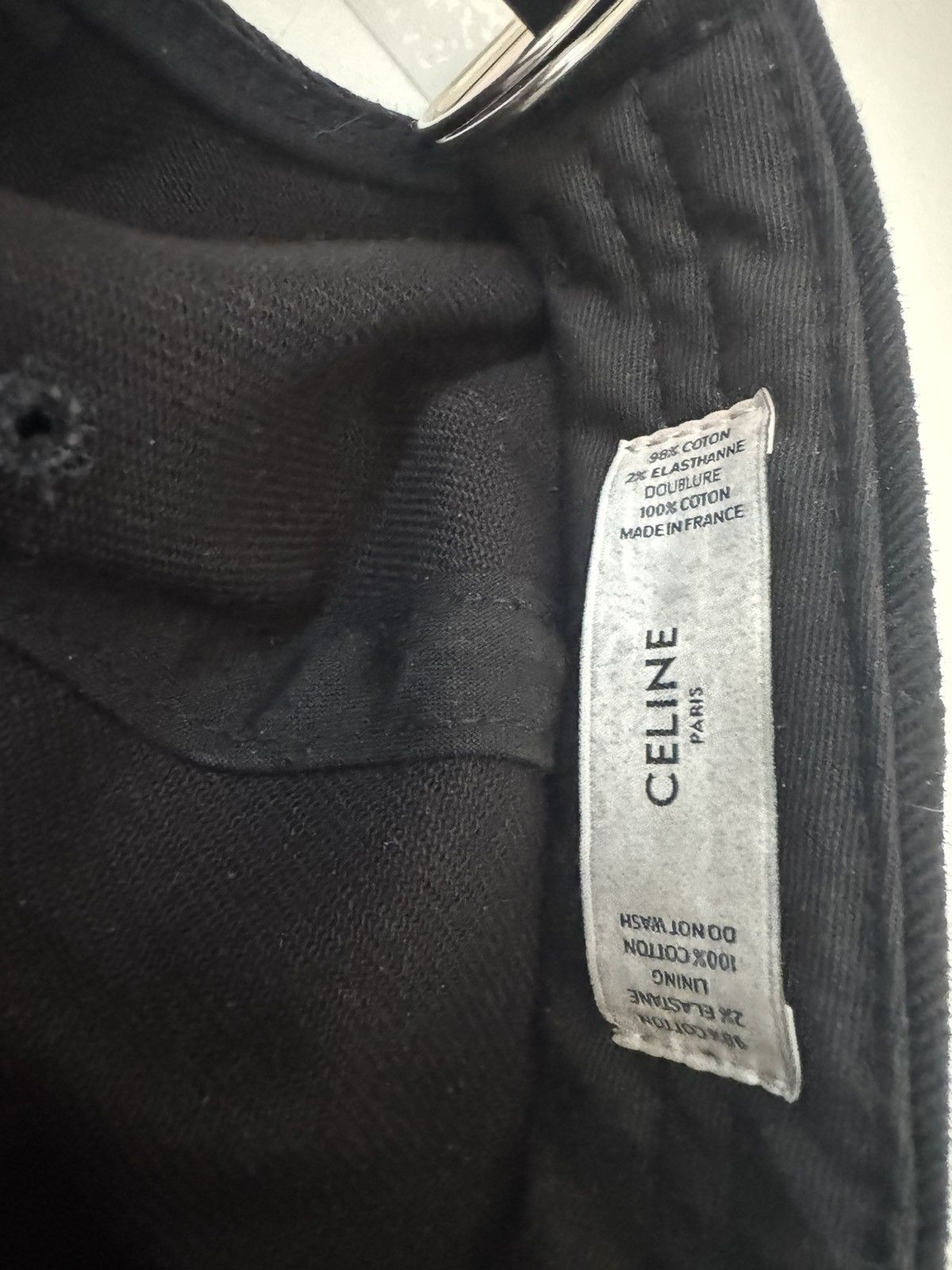 Celine Logo Hat – Black Cotton Adjustable Baseball Cap