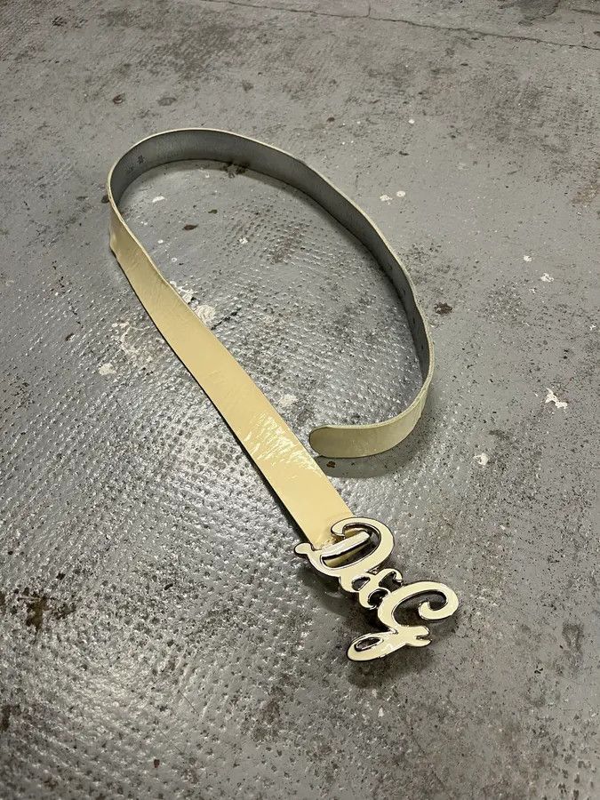 Dolce & Gabbana 2000s Dolce & Gabbana White Leather Belt Size ONE SIZE - 3 Thumbnail