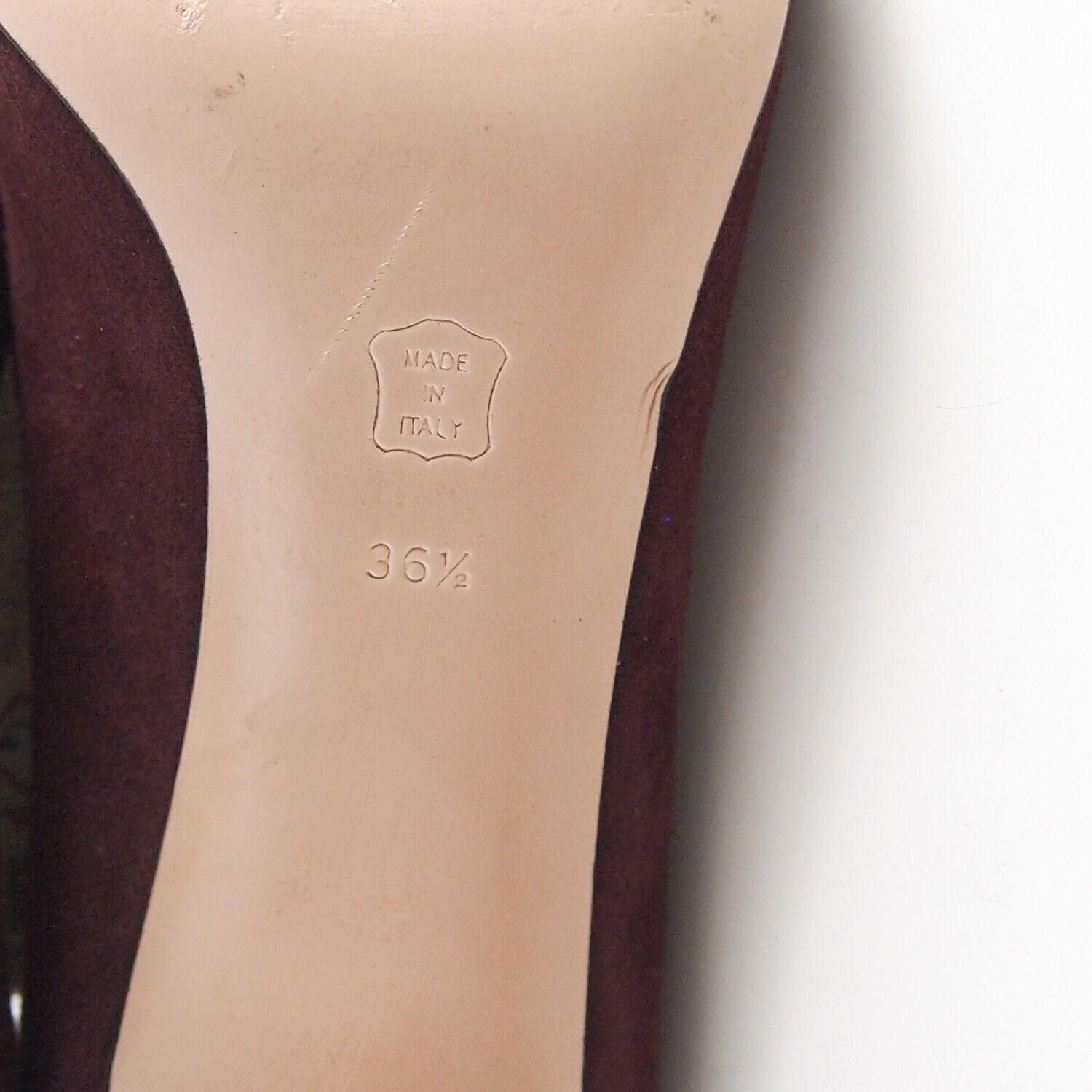Gianvito Rossi Gianvito Rossi Mid Heel Pumps Burgundy Suede US 6.5 EU 36.5 Size US 6.5 / IT 36.5 - 8 Thumbnail