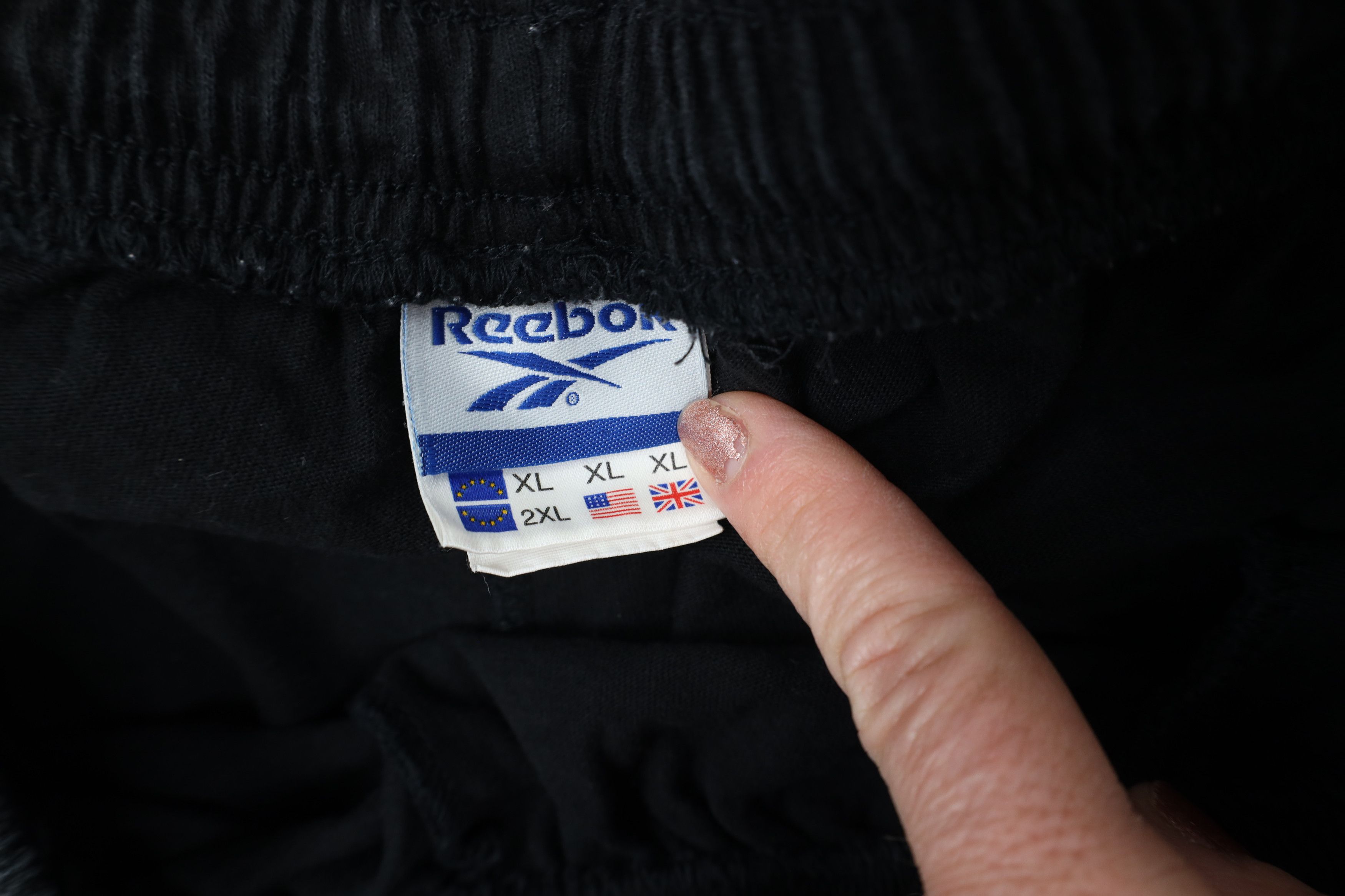 Reebok × Vintage Vintage 90s Reebok Spell Out Above Knee Shorts Black Cotton Size US 36 / EU 52 - 8 Thumbnail