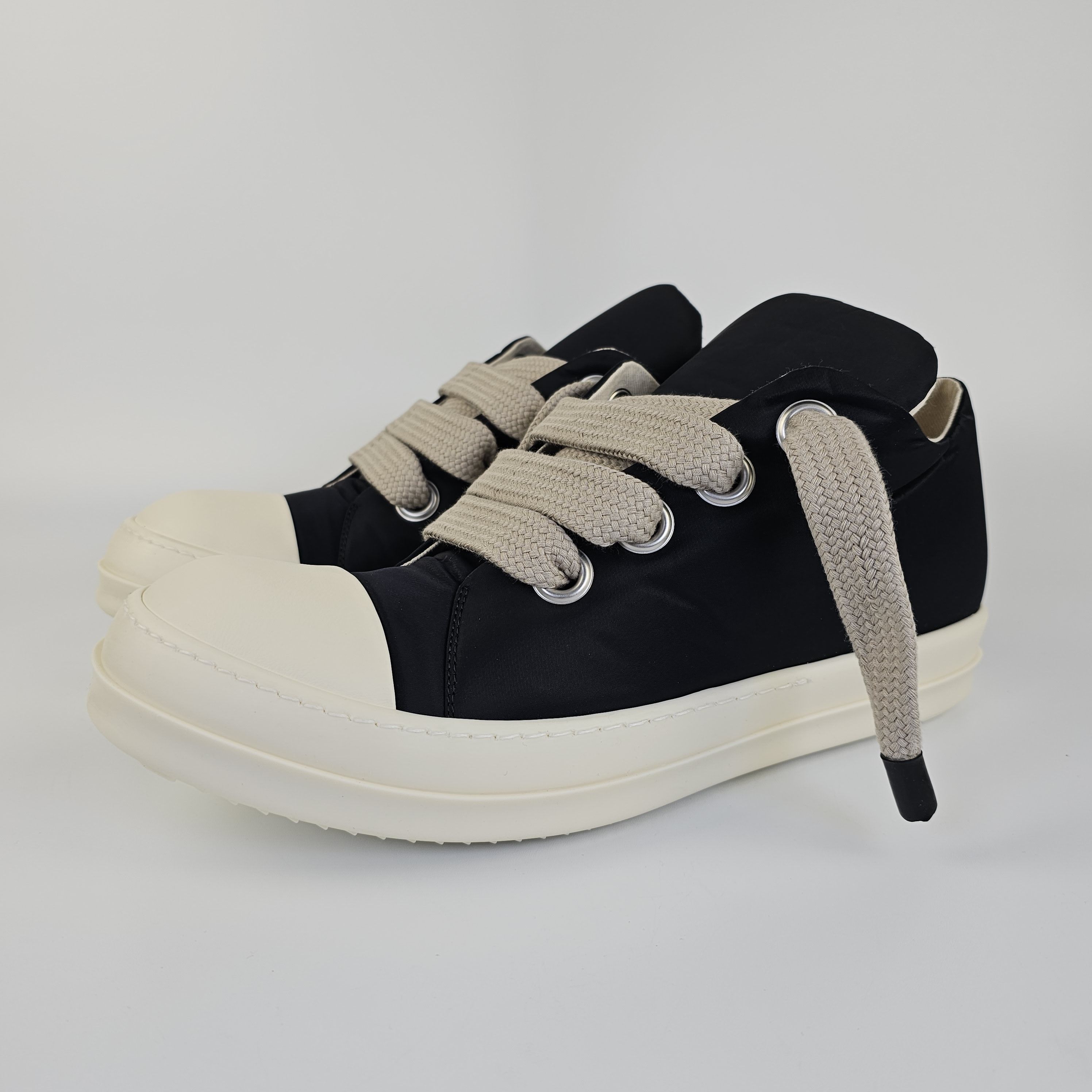 image of Rick Owens Drkshdw Jumbo Lace Puffer Sneakers New Size 44 in Black, Men's