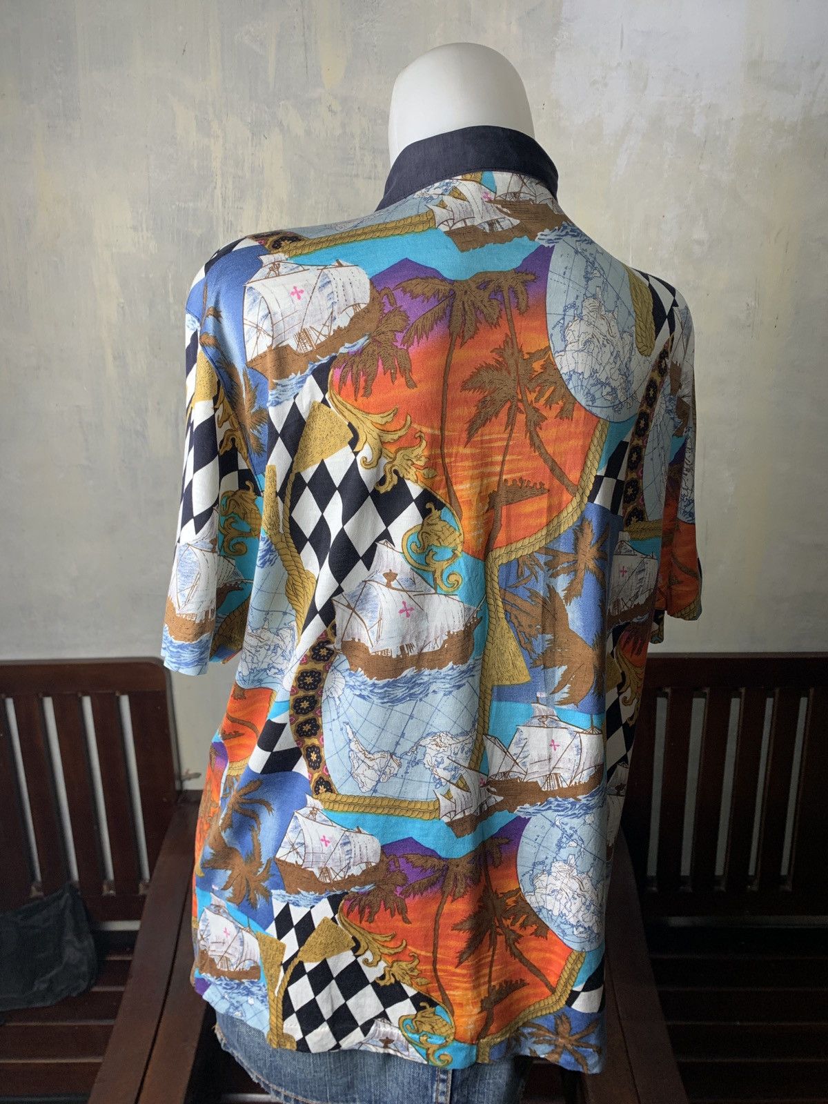 Japanese Brand 1990s Superior Golf Vintage Art Graphic Checkered Polo Shirt Size L / US 10 / IT 46 - 3 Thumbnail