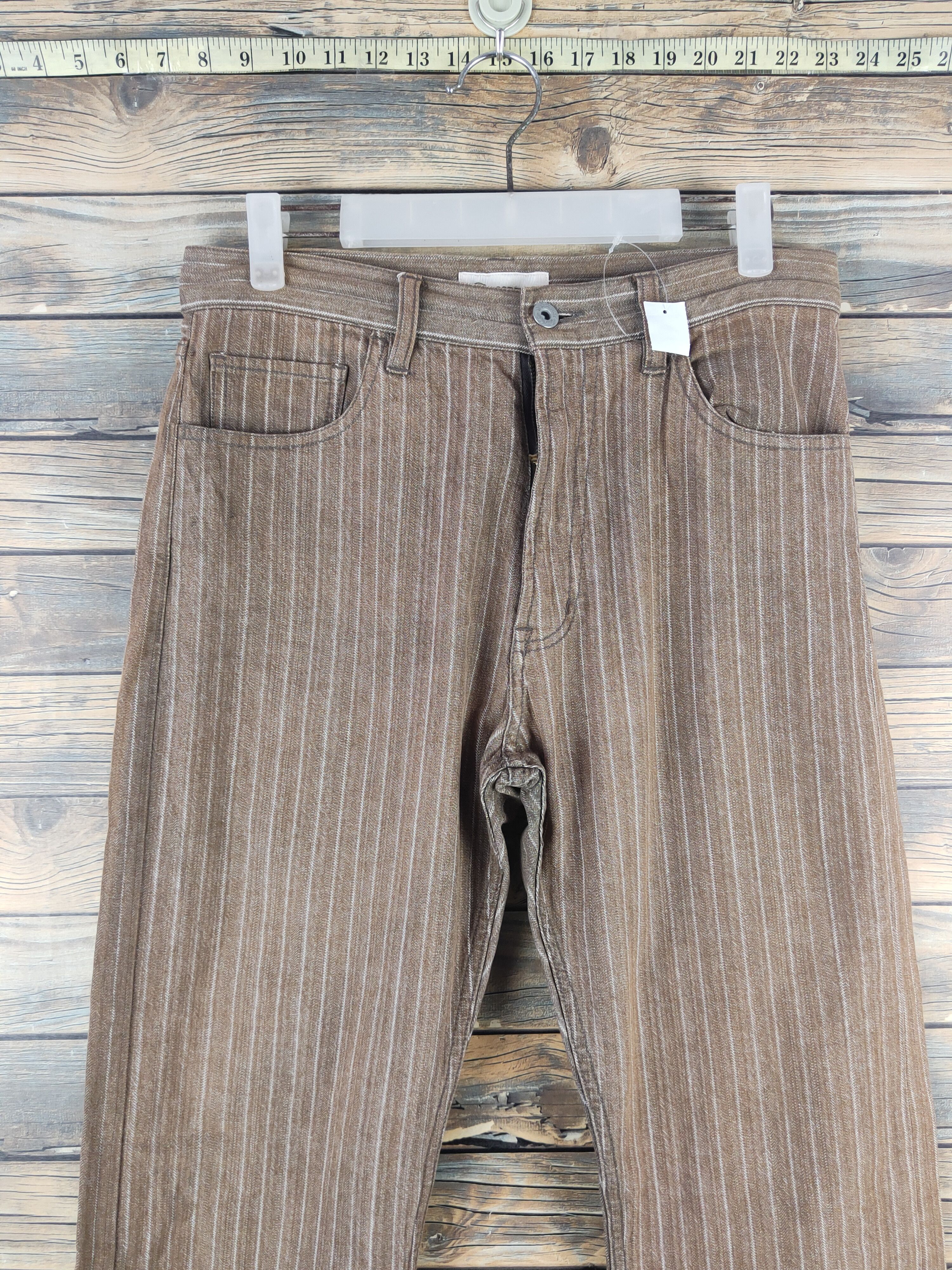 Japanese Brand DL Root Three Brown Multipocket Casual Pants #46-286T Size US 31 - 2 Thumbnail