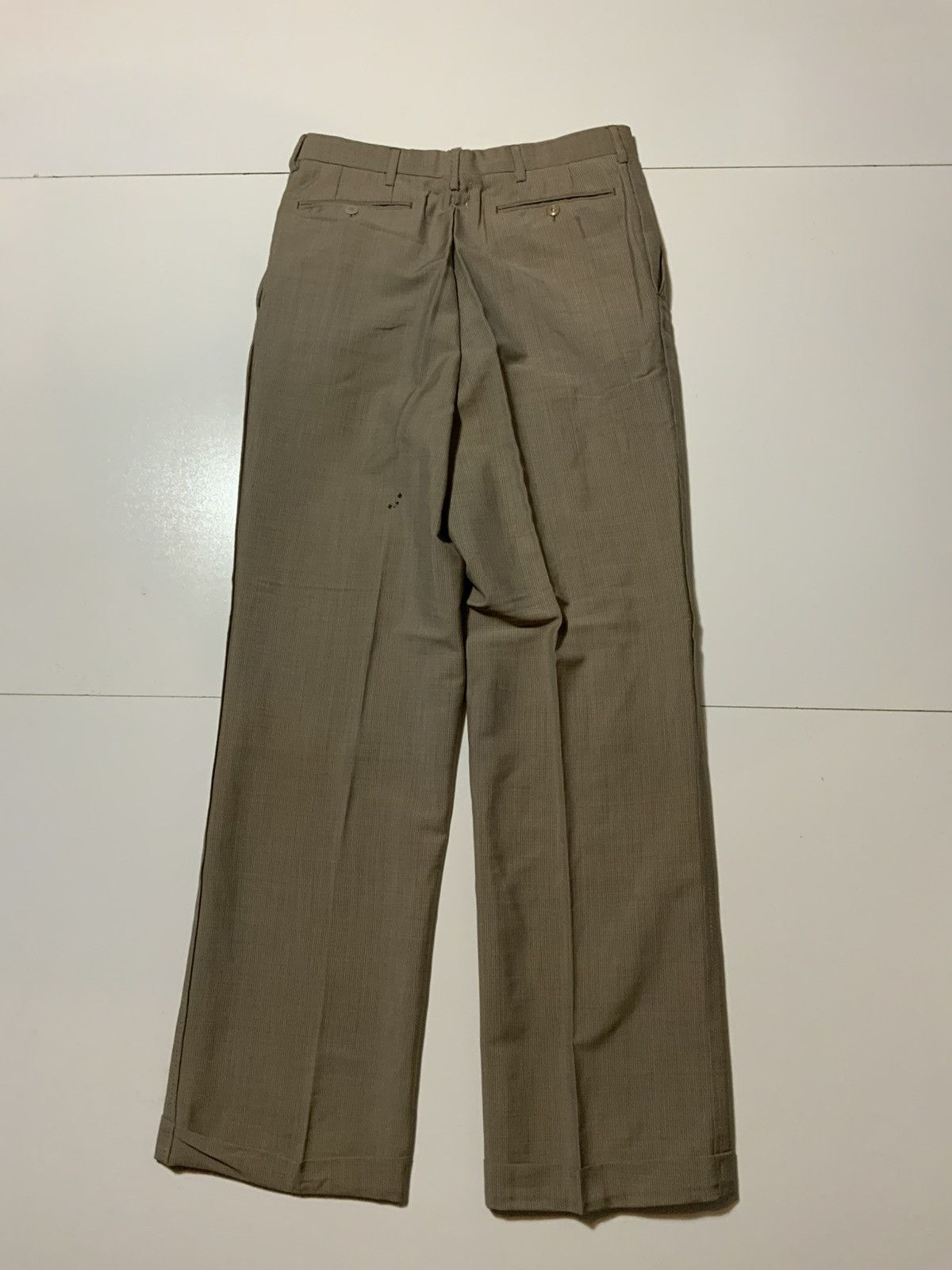 Vintage Vintage 50s 60s Gabardine Striped Talon Zipper Cuffed Pants Size US 31 - 2 Thumbnail