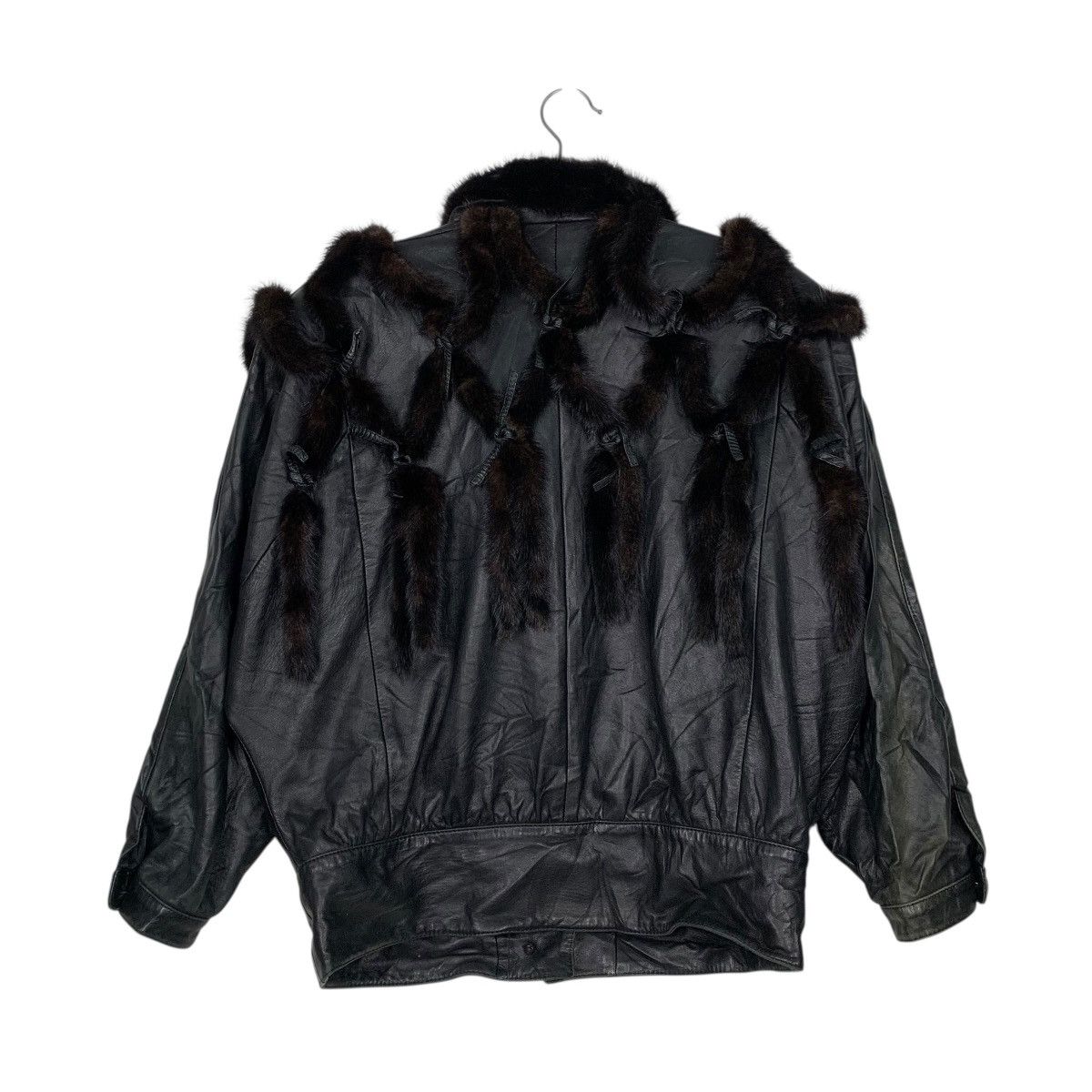Other Biba Paris Leather Fur Jacket Size M / US 6-8 / IT 42-44 - 7 Thumbnail