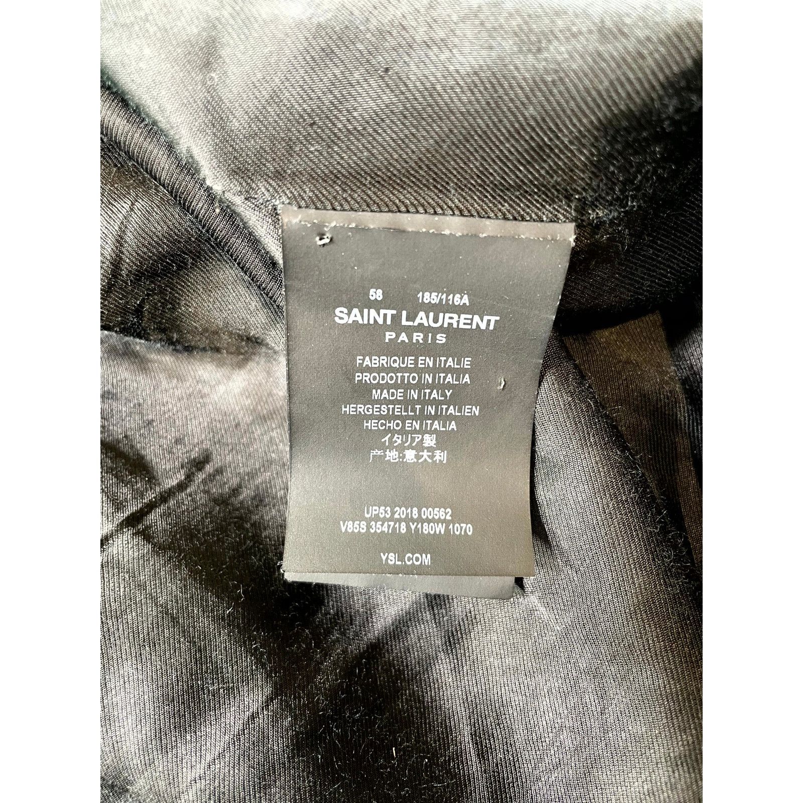 Saint Laurent Paris Saint Laurent Teddy Black Varsity Jacket Size US XXL / EU 58 / 5 - 5 Thumbnail