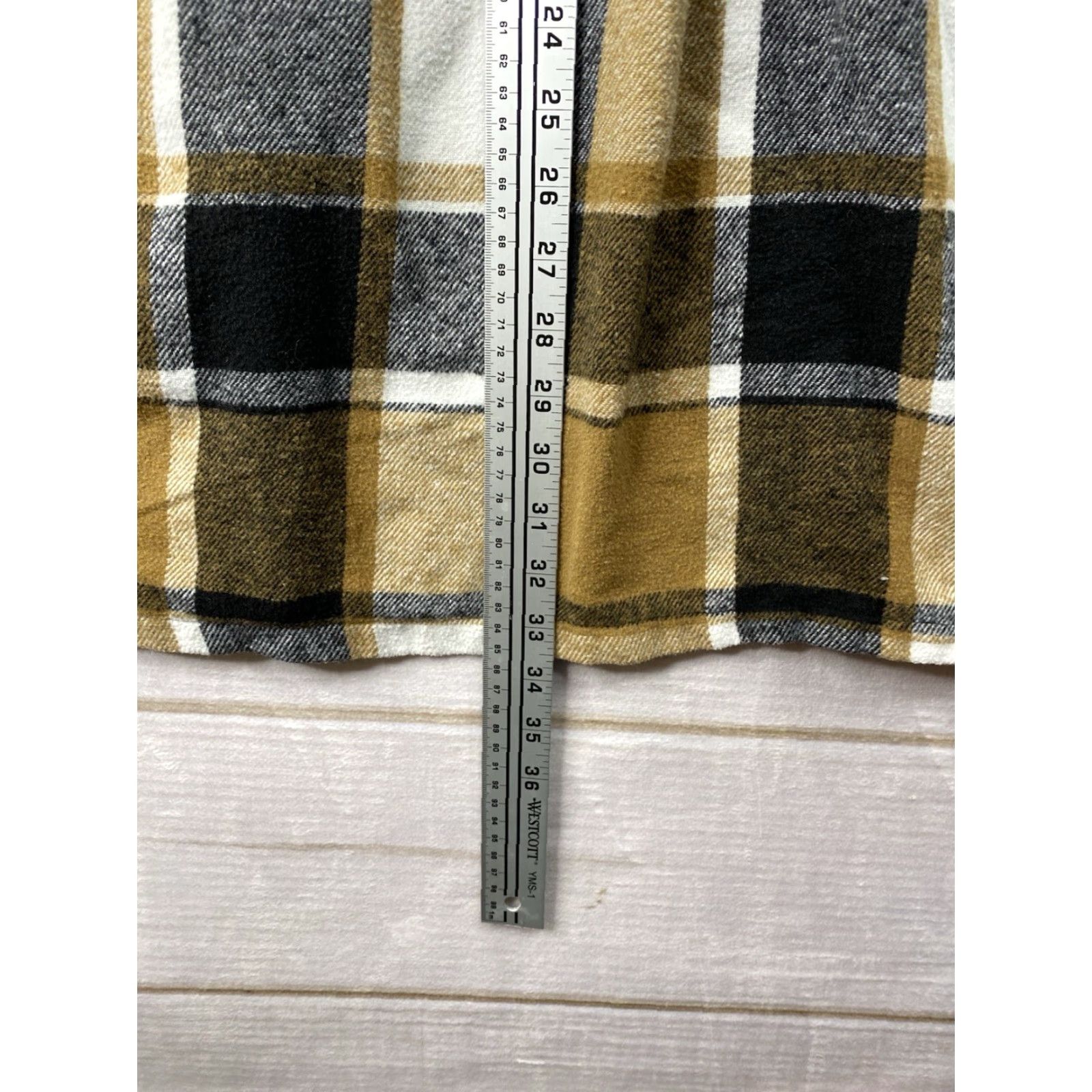 Shein SHEIN Curve Shirt Dress 2XL Black Brown Plaid Retro Mod Style Flannel Soft Size XL / US 12-14 / IT 48-50 - 4 Thumbnail