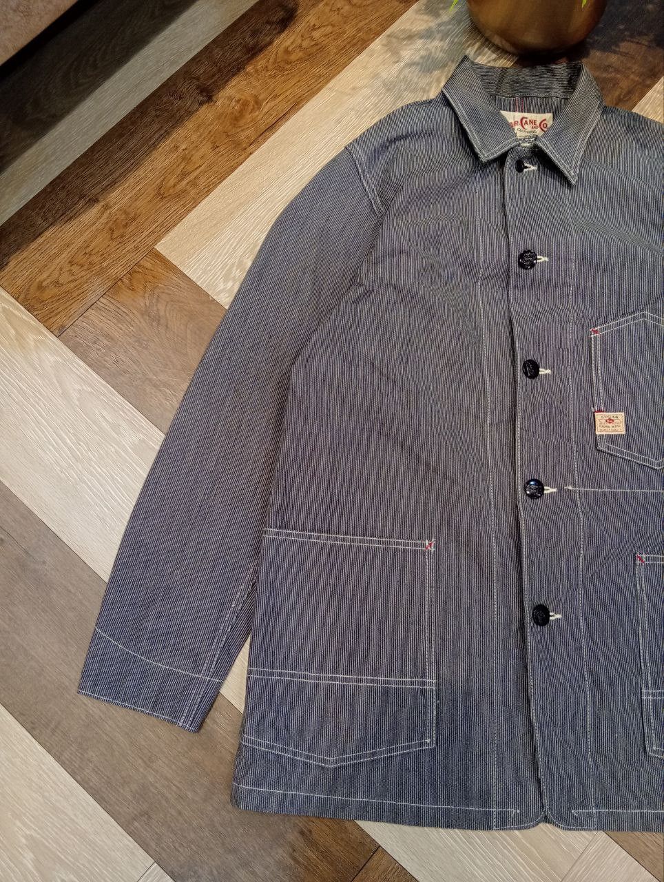 Sugar Cane SUGARCANE TOYO ENTERPRISE HICKORY STRIPE WORK COAT - SIZE 40 Size US L / EU 52-54 / 3 - 5 Thumbnail