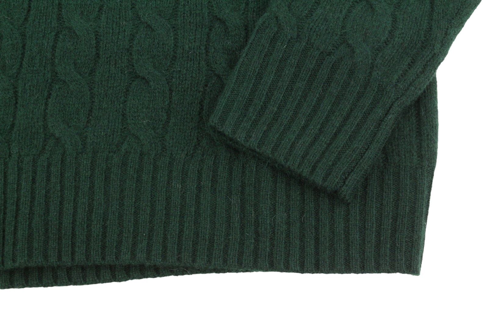 Ralph Lauren Dark Green L Wool Cashmere Tight Knit Pullover 86926 Size US L / EU 52-54 / 3 - 6 Thumbnail