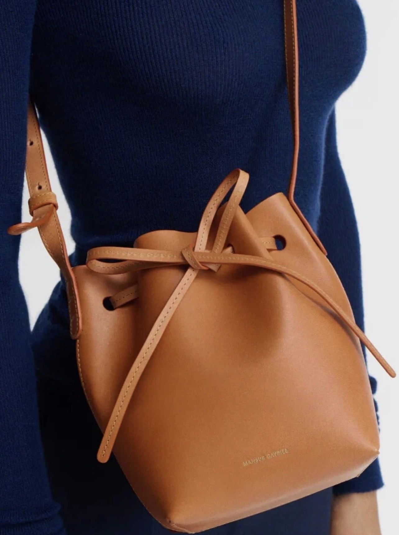 Mansur Gavriel Mansur Gavriel Mini Mini Leather Bucket Bag Size ONE SIZE - 3 Thumbnail