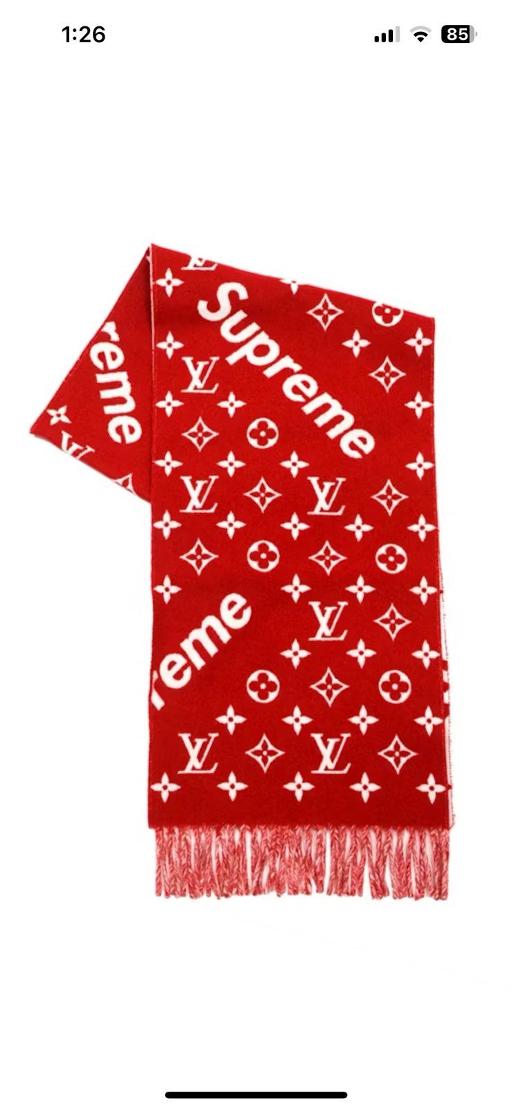 Louis Vuitton × Supreme Supreme x Louis Vuitton Monogram Scarf Size ONE SIZE - 1 Thumbnail