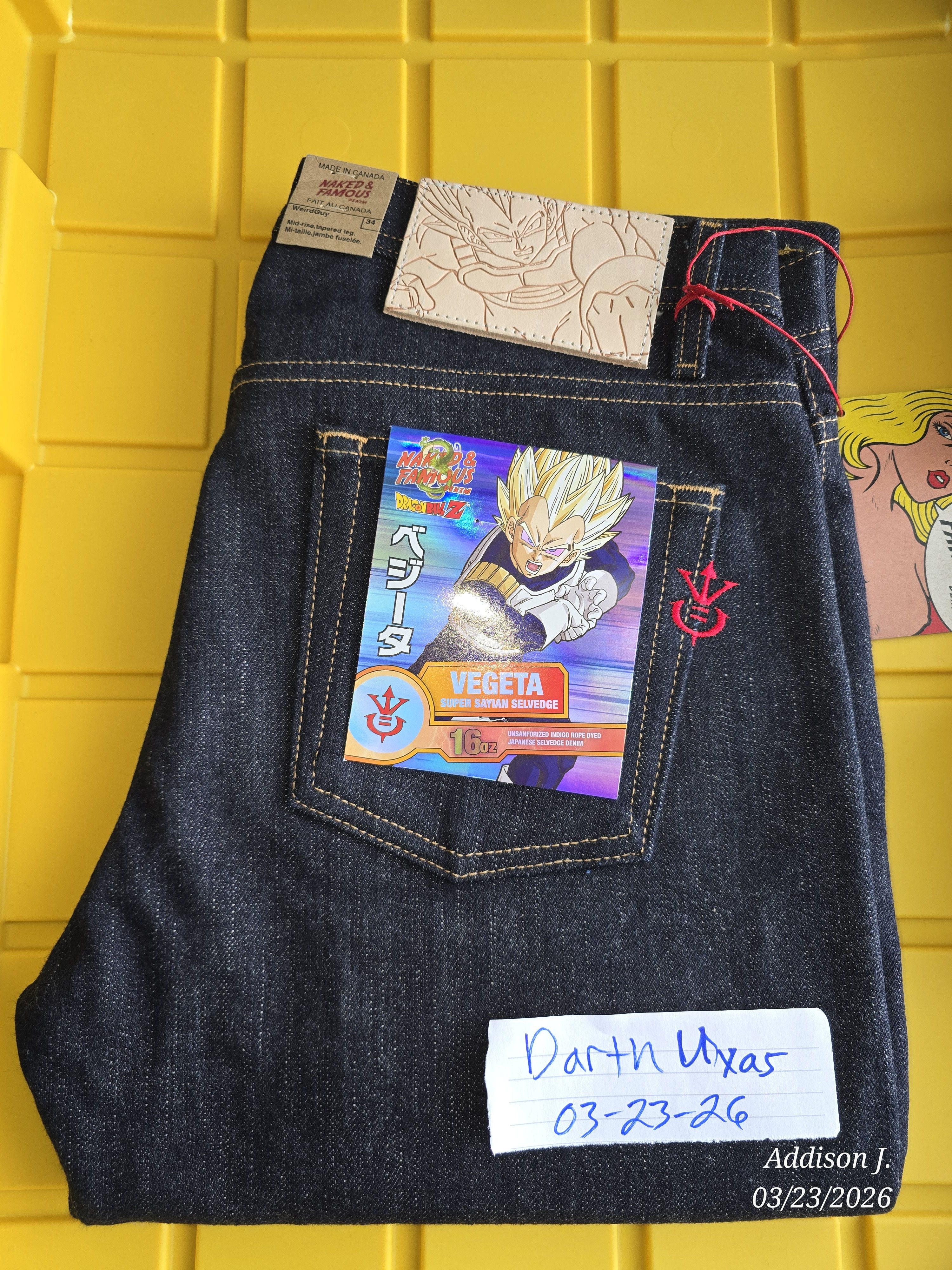 Vegeta Super Saiyan Selvedge - Weird Guy 34 Fit 2019 Release