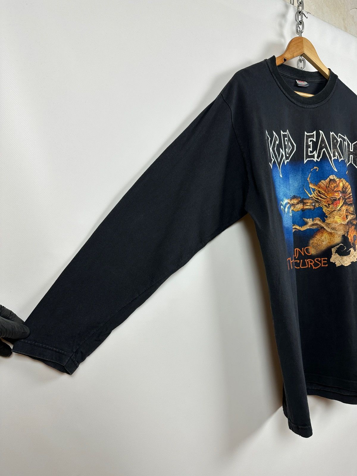 Band Tees 90s Vintage Iced Earth Graphic Long Sleeve Shirt Size US XL / EU 56 / 4 - 7 Thumbnail