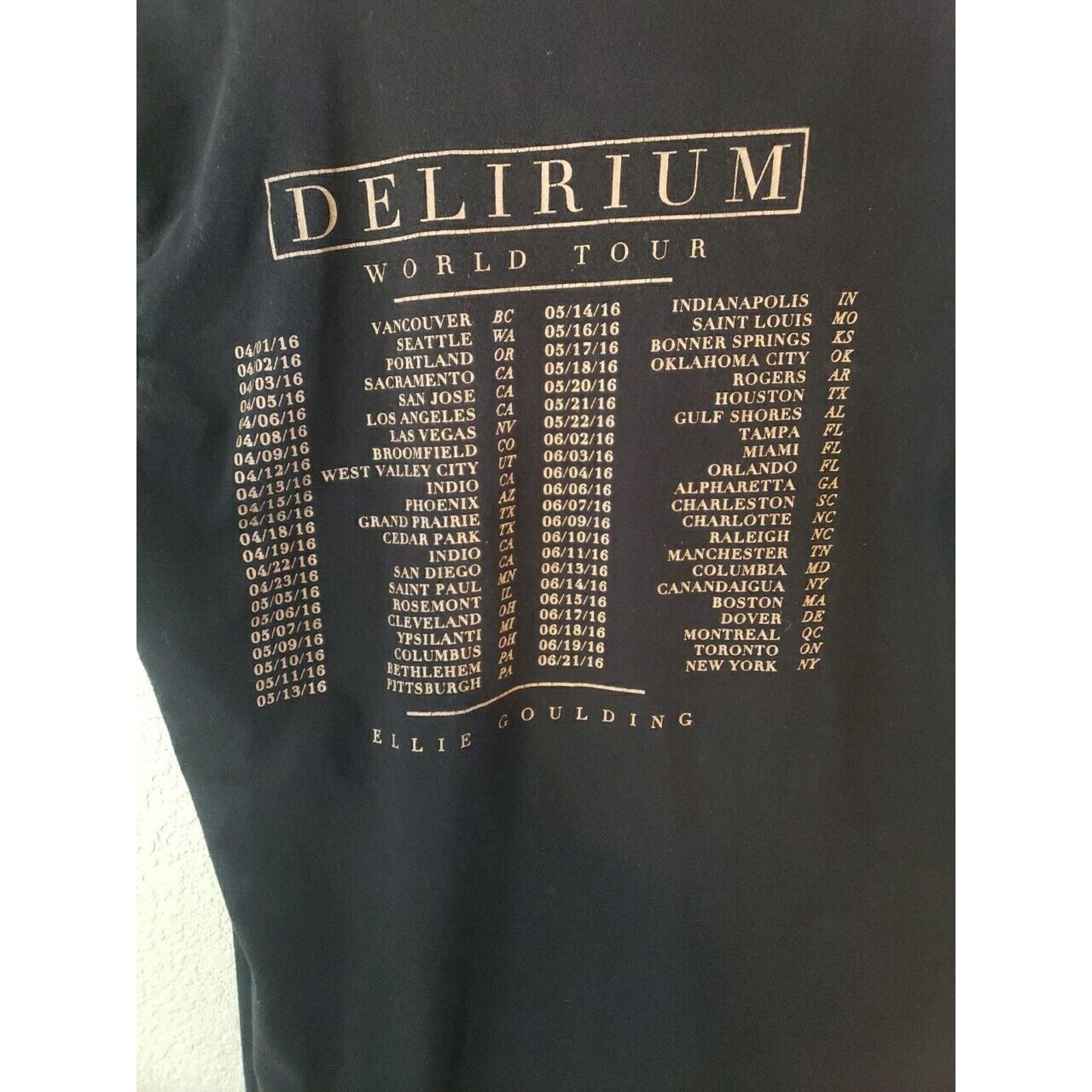 Other Ellie Goulding Delirium 2016 World Tour T Shirt SIZE SMALL Size US S / EU 44-46 / 1 - 9 Thumbnail