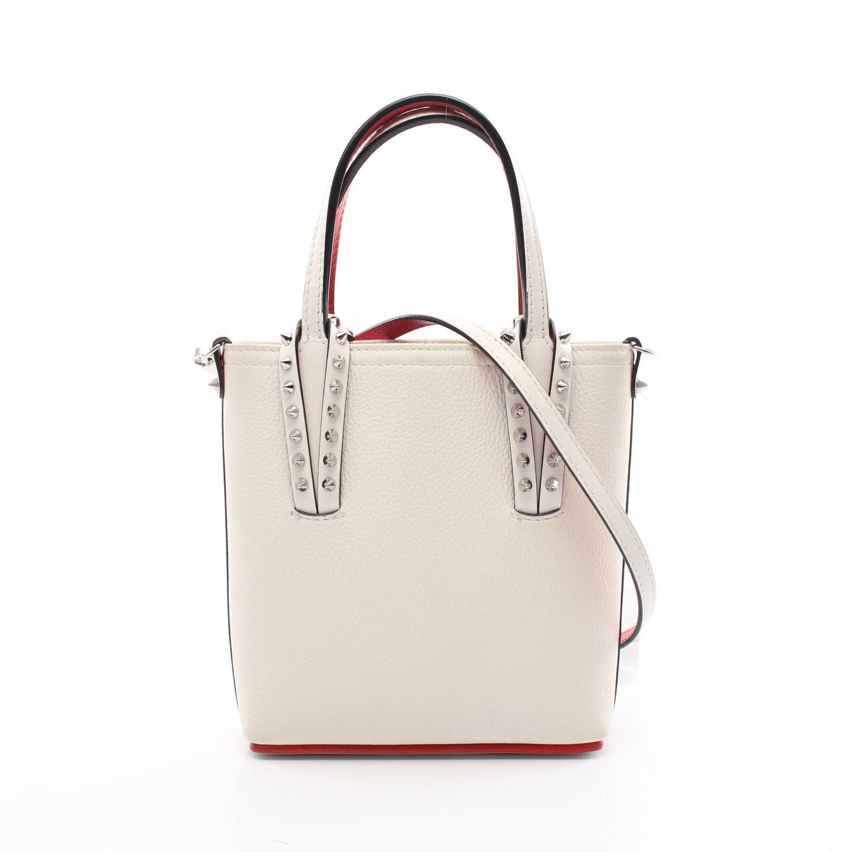 Christian Louboutin Christian Louboutin Cabata N/s Mini Leather Tote Bag Leather Tote Bag 1215096 in White, Women's