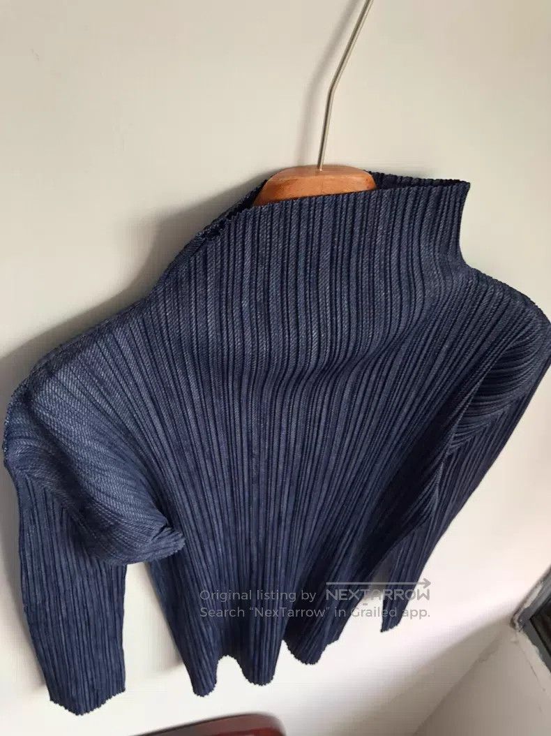Issey Miyake Issey Miyake Ruched High-neck Long Sleeve Top Size XL / US 12-14 / IT 48-50 - 2 Thumbnail