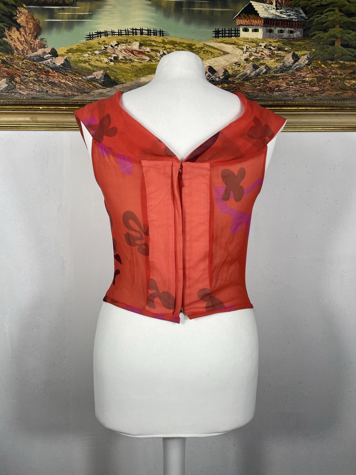 Designer × Vintage × Vivienne Westwood Vivienne Westwood Red Label Silk Corset Top Vintage Luxury Size M / US 6-8 / IT 42-44 - 4 Thumbnail