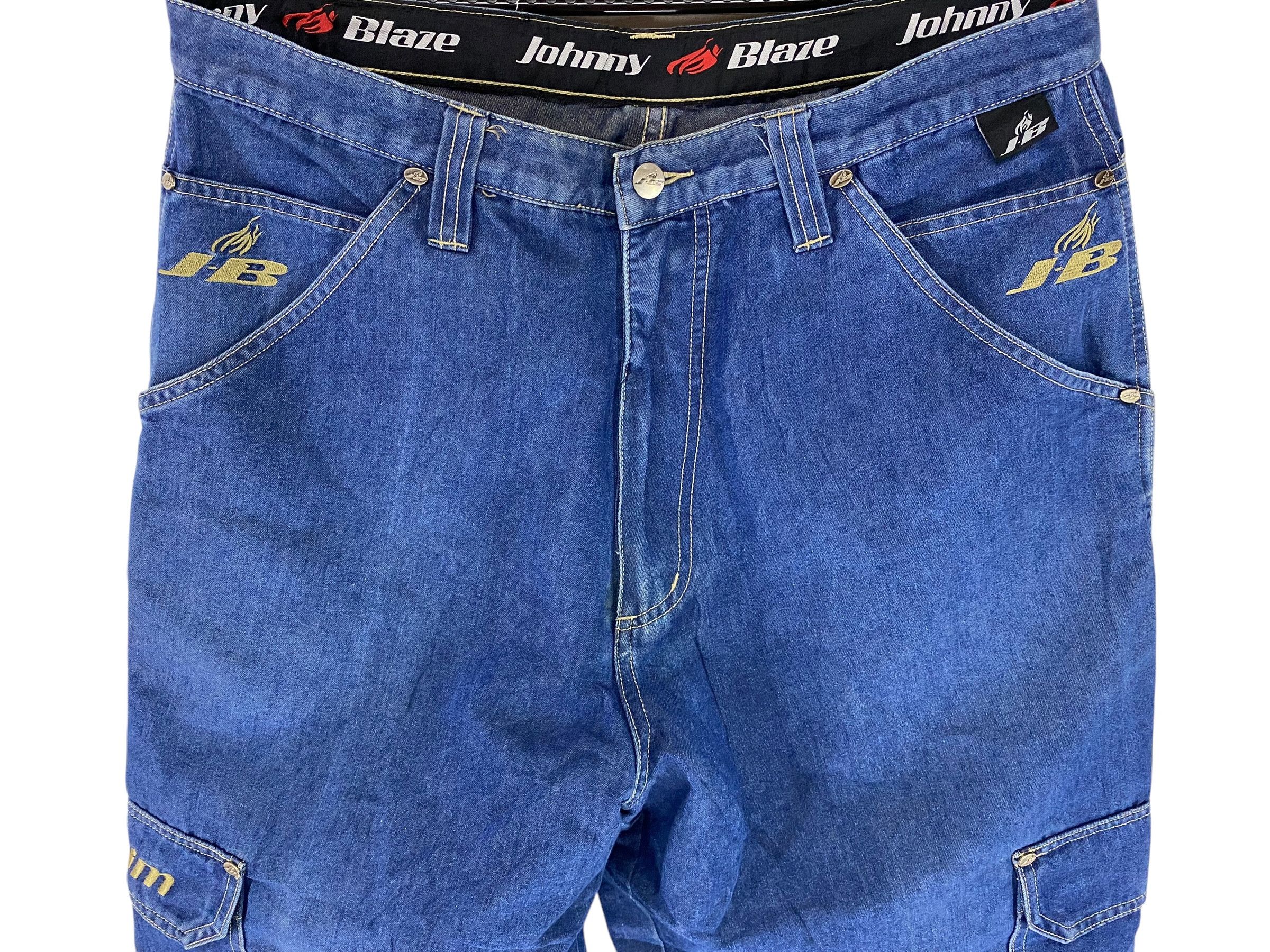 JNCO × Vintage 2000s Johnny Blaze baggy cargo denim pant Size US 35 - 3 Thumbnail