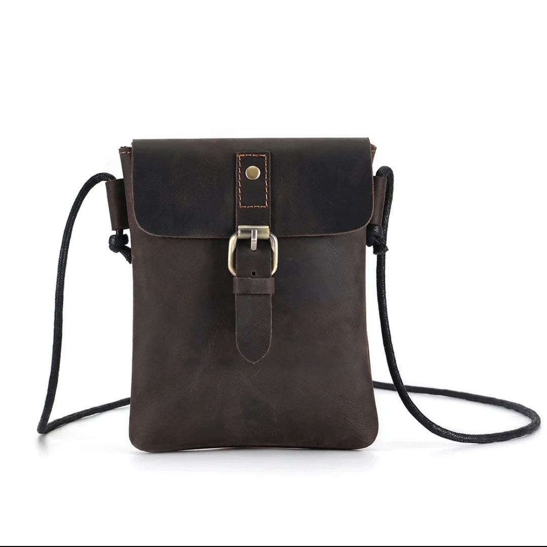 Japanese Brand Leather Crossbody Bag Size ONE SIZE - 1 Thumbnail