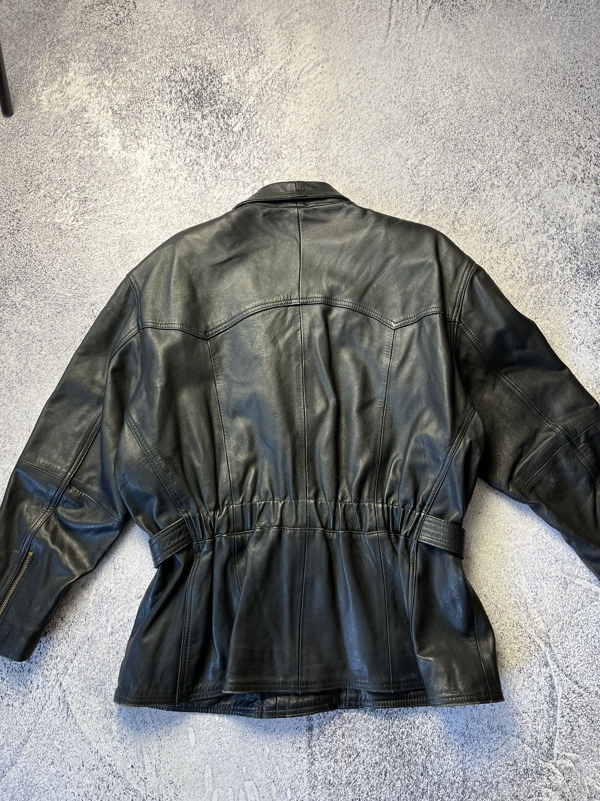 Vintage Crazy True Vintage Cycle Rider Leather Jacket Biker Rare Size US L / EU 52-54 / 3 - 19 Thumbnail