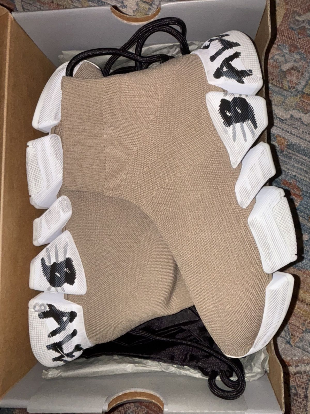 Balenciaga Speed 2.0 Graffiti_ Rec Knit Graffati Sole Dietro Size US 10 / EU 43 - 1 Thumbnail