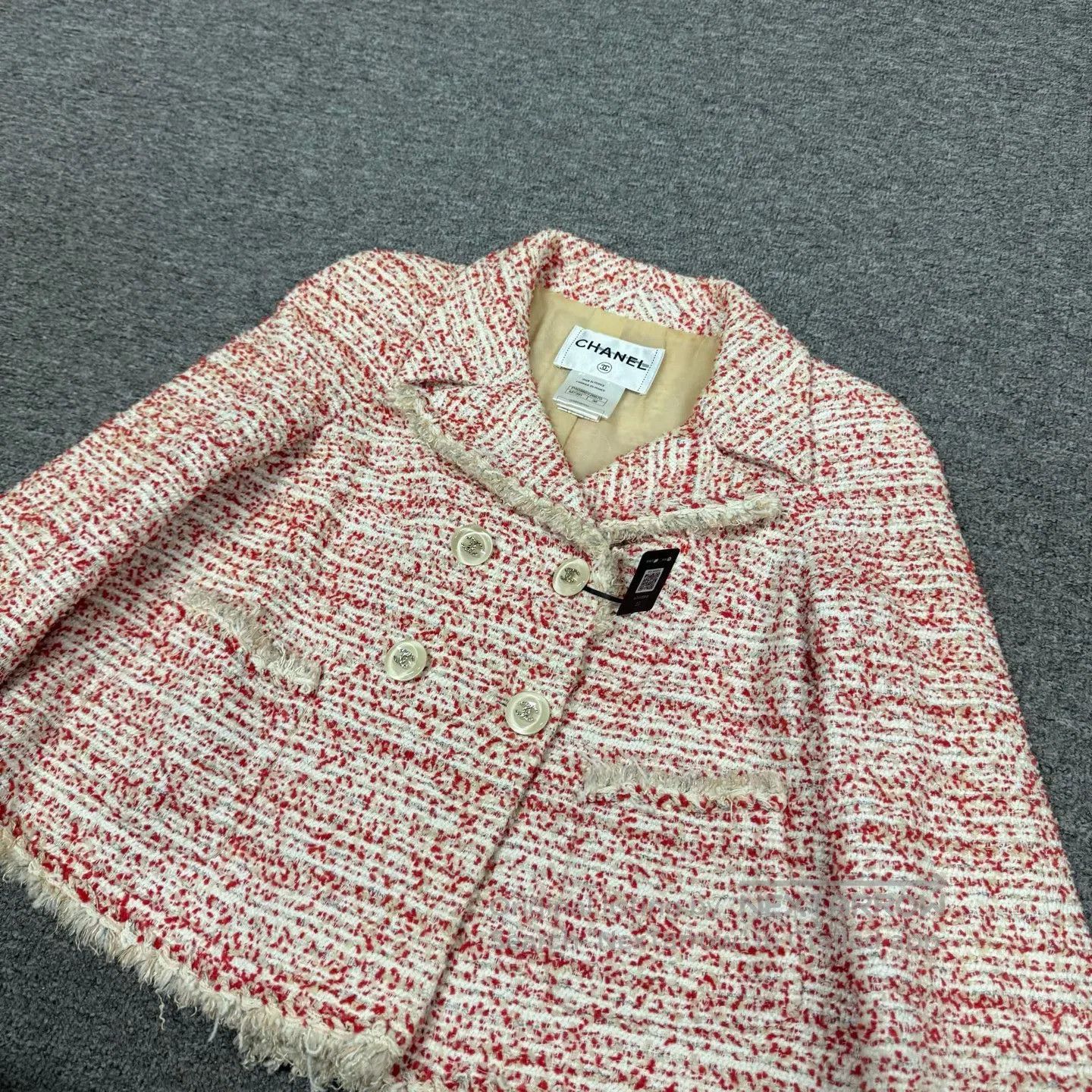 Chanel Chanel Saint-Tropez Series: Pink Coarse Woolen Knit Coat| Size M / US 6-8 / IT 42-44 - 3 Thumbnail