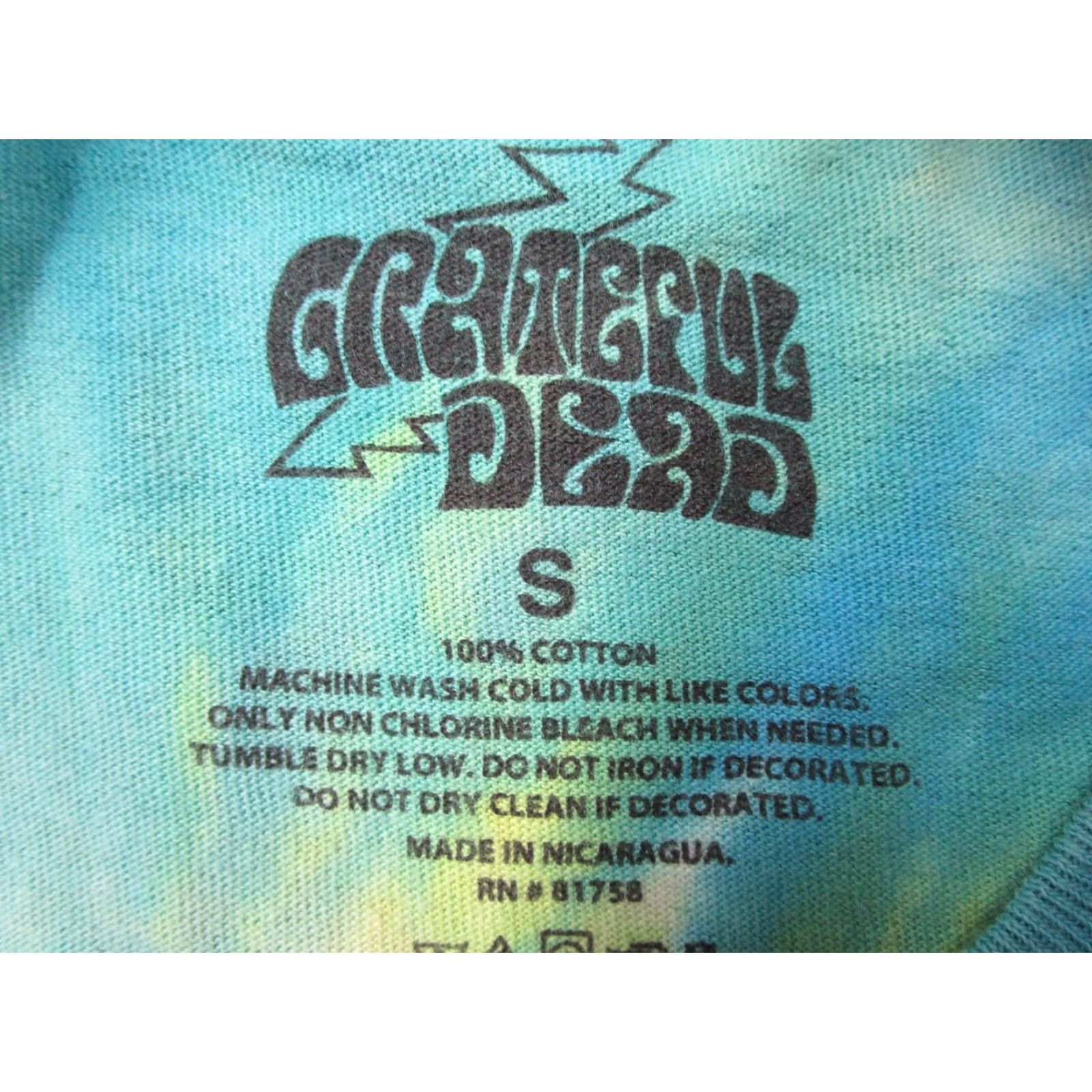 Vintage Grateful Dead Mens Small Green Tie Dye T-Shirt Short Sleeve Spring Tour 77 Retro Music Tee Size US S / EU 44-46 / 1 - 3 Thumbnail