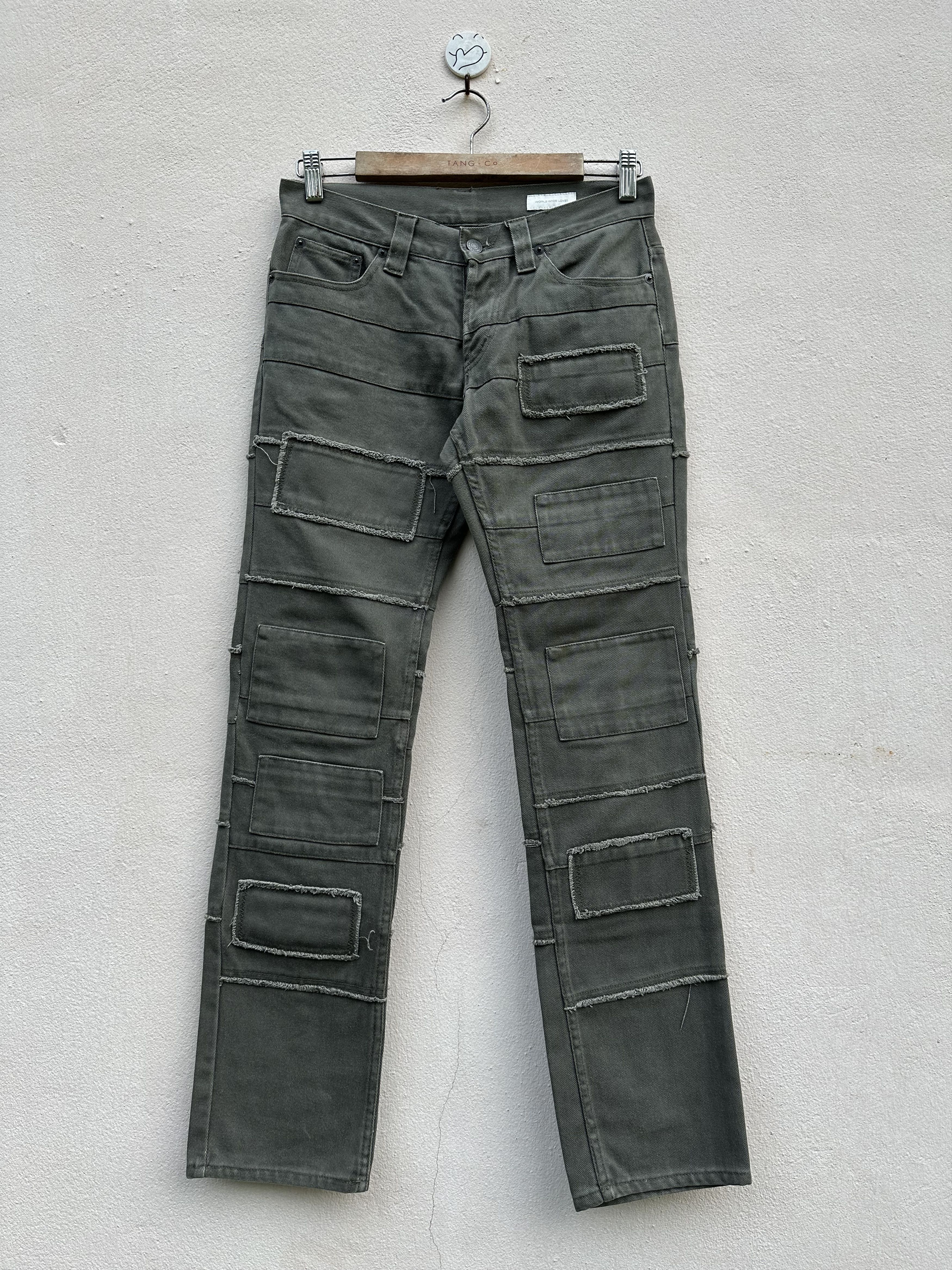 image of Avant Garde x Hysteric Glamour Vintage World Wide Love Patchwork Hagi Denim Jeans, Men's (Size 29)