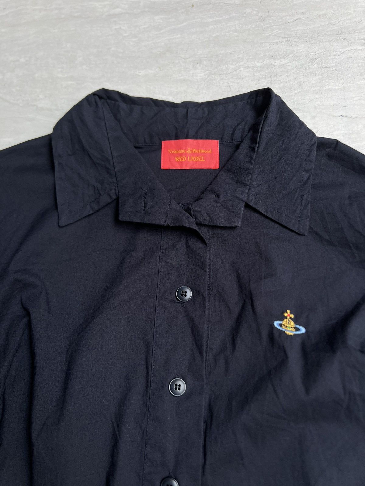 Vivienne Westwood VIVIENNE WESTWOOD Asymetrical Navy Shirt Size S / US 4 / IT 40 - 9 Thumbnail