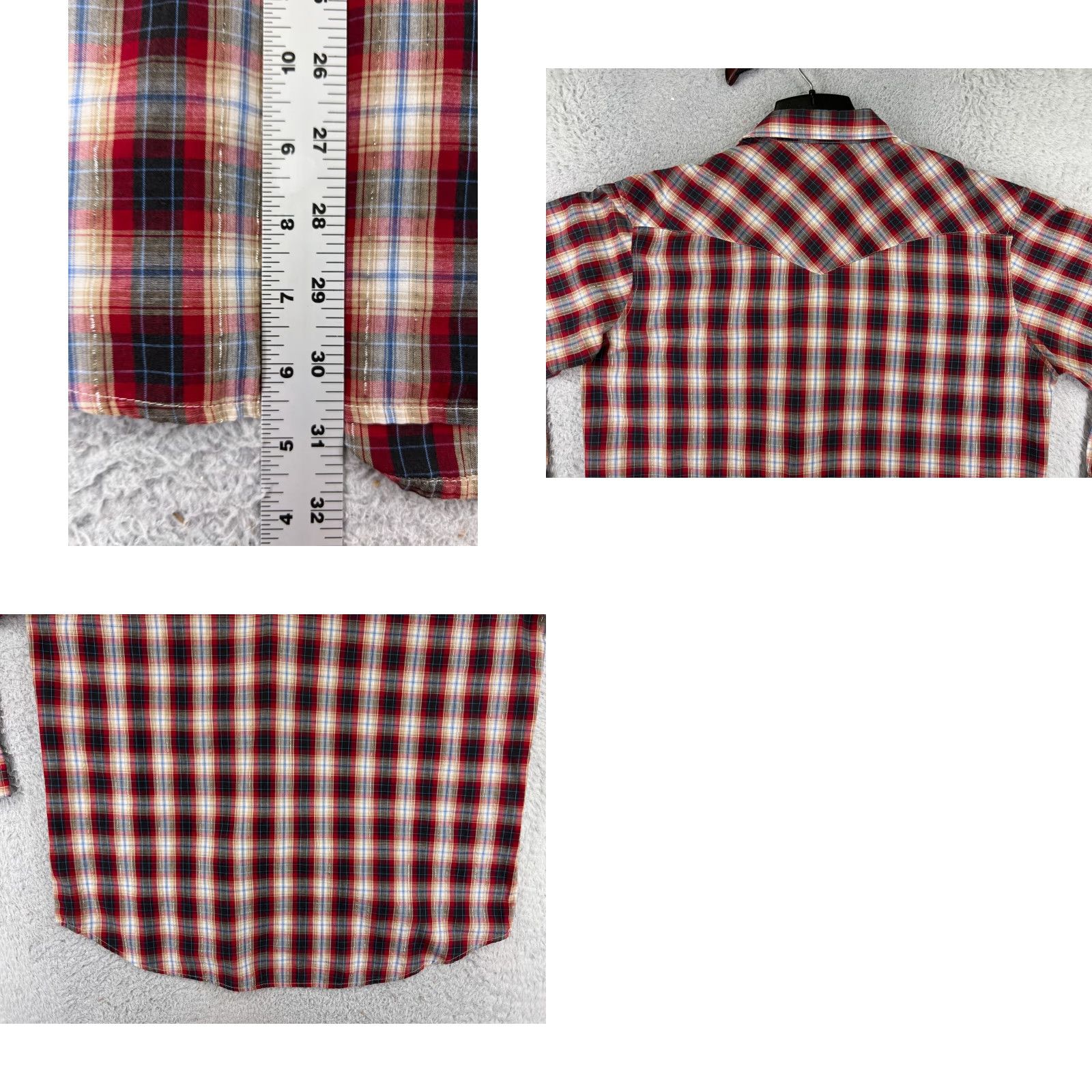 Vintage Rustler Mens Shirt L Red Plaid Western Button-Up Cowboy Pearl Snaps Casual 44 in Chest Pattern Plaid Space: Cowboy, Western, American Mens Size US L / EU 52-54 / 3 - 9 Thumbnail