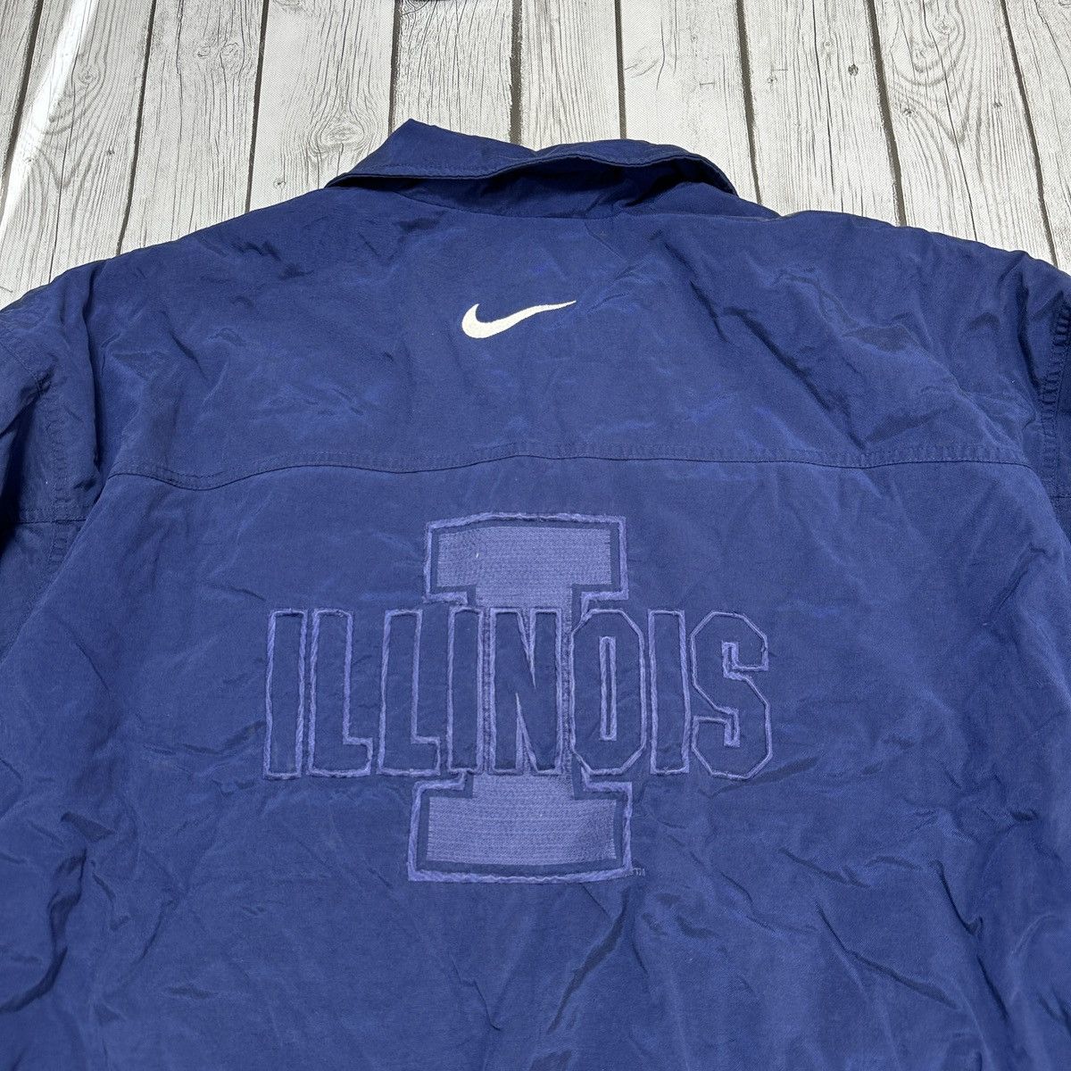 NCAA × Nike × Vintage Vintage Illinois Fighting Illini jacket Size US XL / EU 56 / 4 - 4 Thumbnail