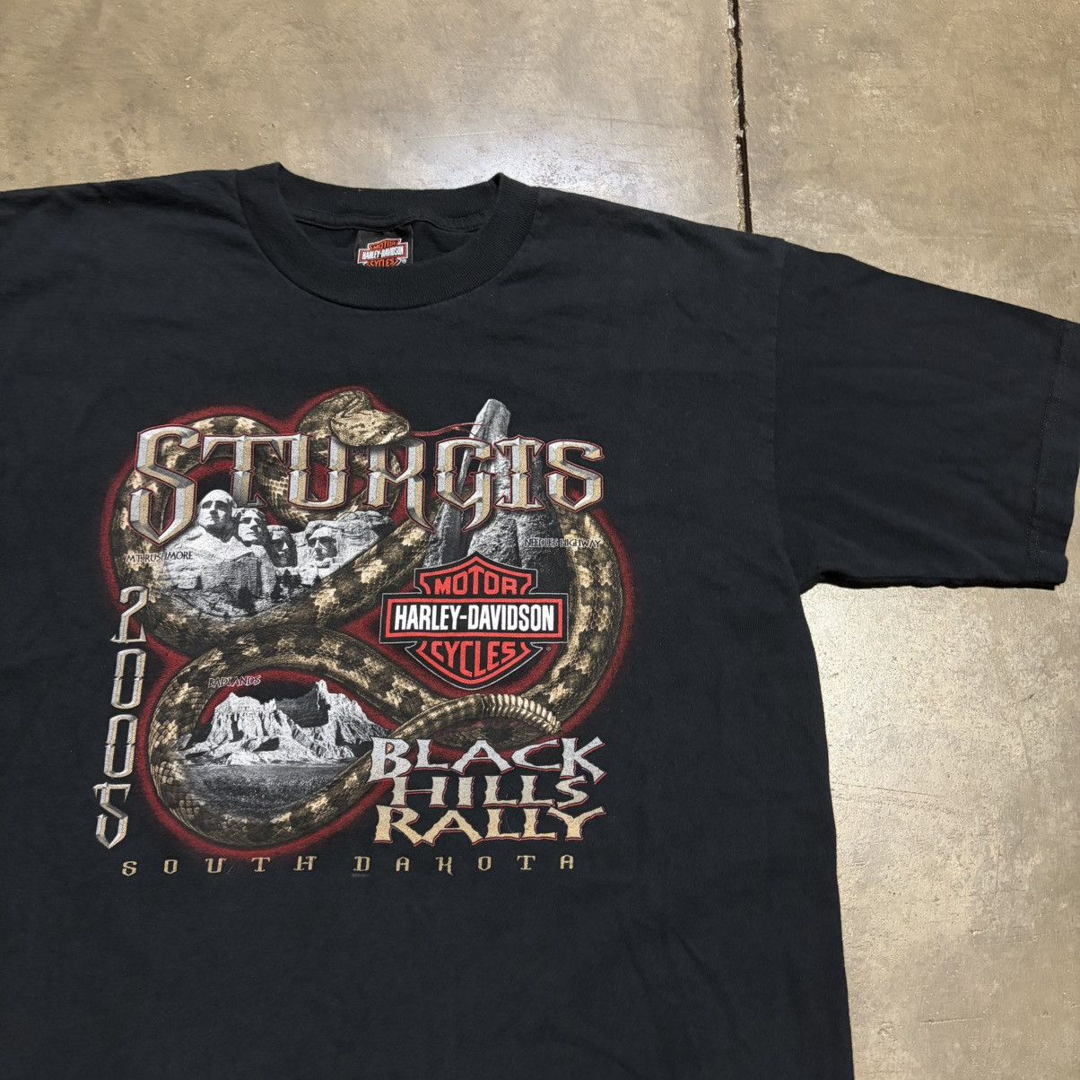 Harley Davidson Vintage Harley Davidson T shirt Black Hills Sturgis Snake Size US L / EU 52-54 / 3 - 3 Thumbnail