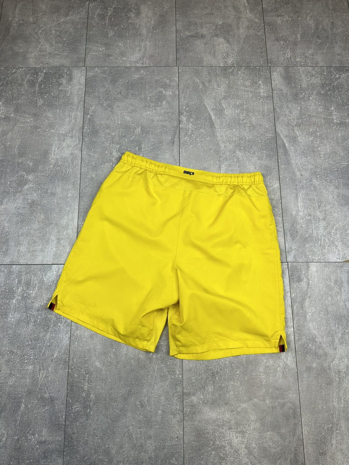 Nike Nike Barcelona Yellow Soccer Shorts Size US 34 / EU 50 - 9 Thumbnail