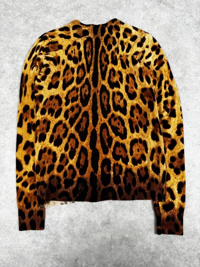 Dolce & Gabbana SS2005 Dolce & Gabbana Camel Leopard Cashmere Cardigan Size S / US 4 / IT 40 - 4 Thumbnail
