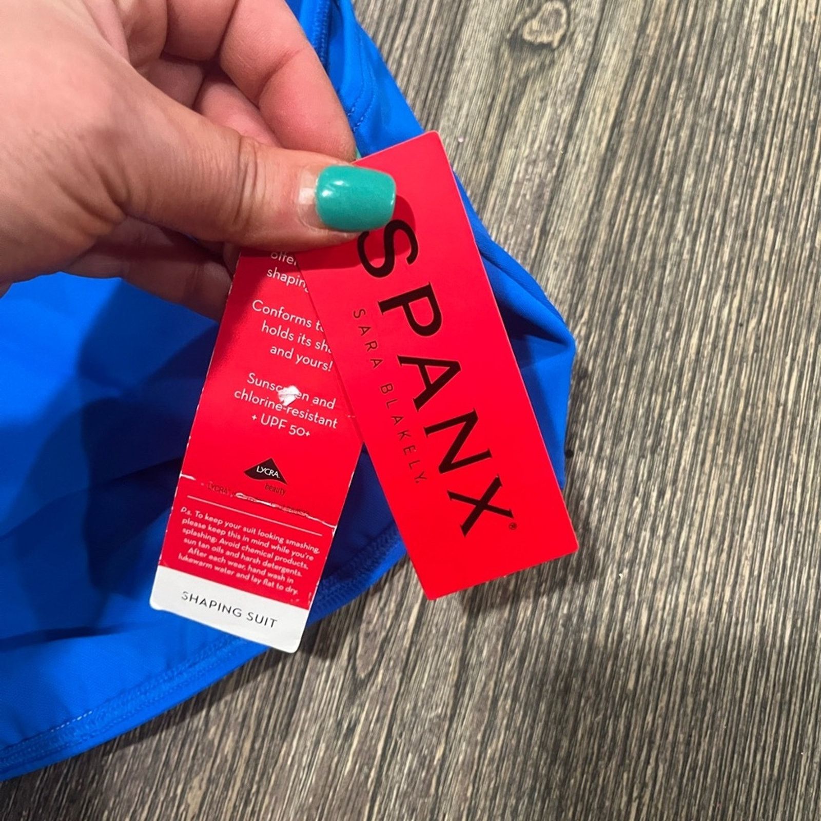 Spanx NWT Spanx Mid-Waisted Swim Bottom UPF50 Electric Blue Sz 10 Size ONE SIZE - 3 Thumbnail
